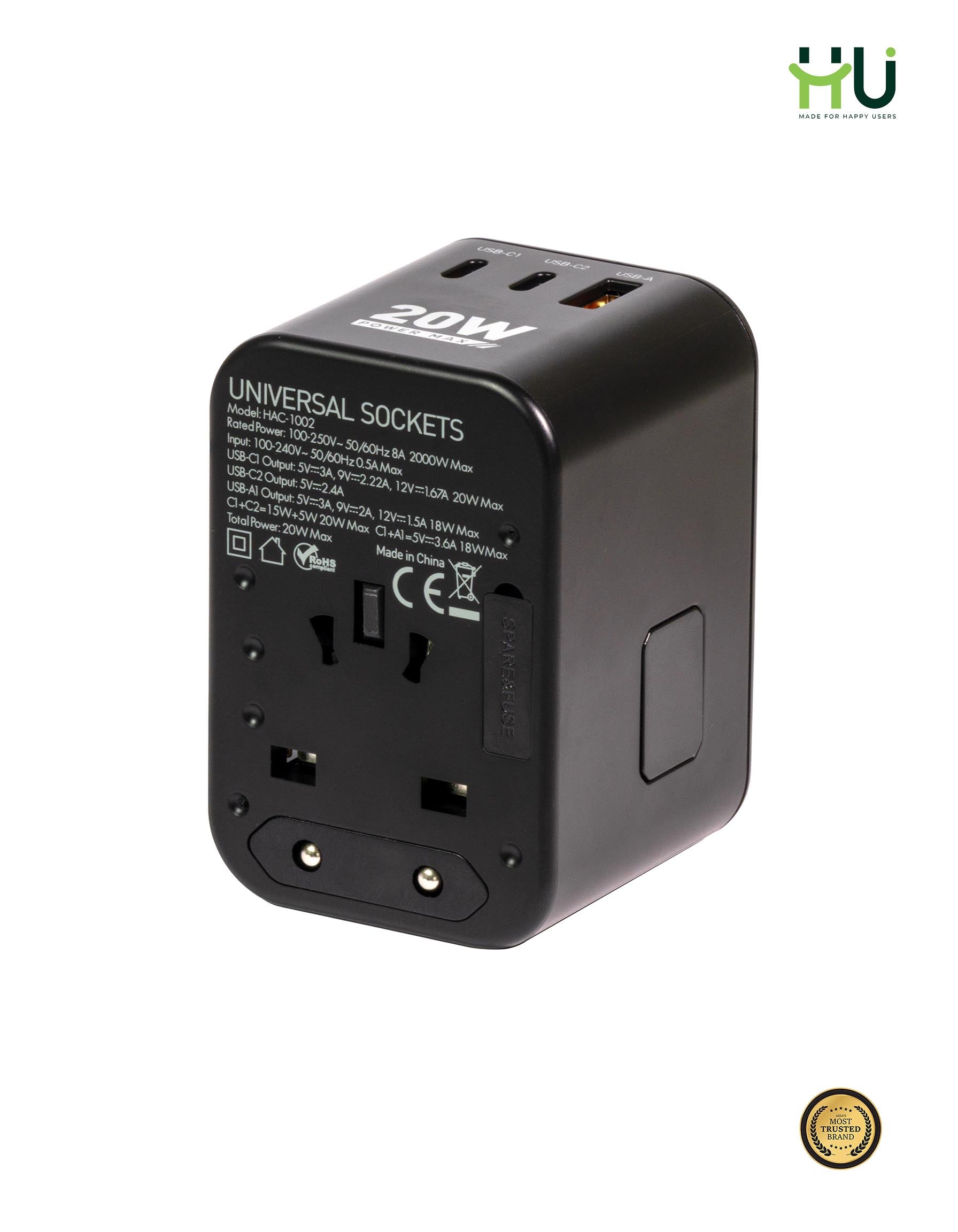 20W Universal Travel Adapter