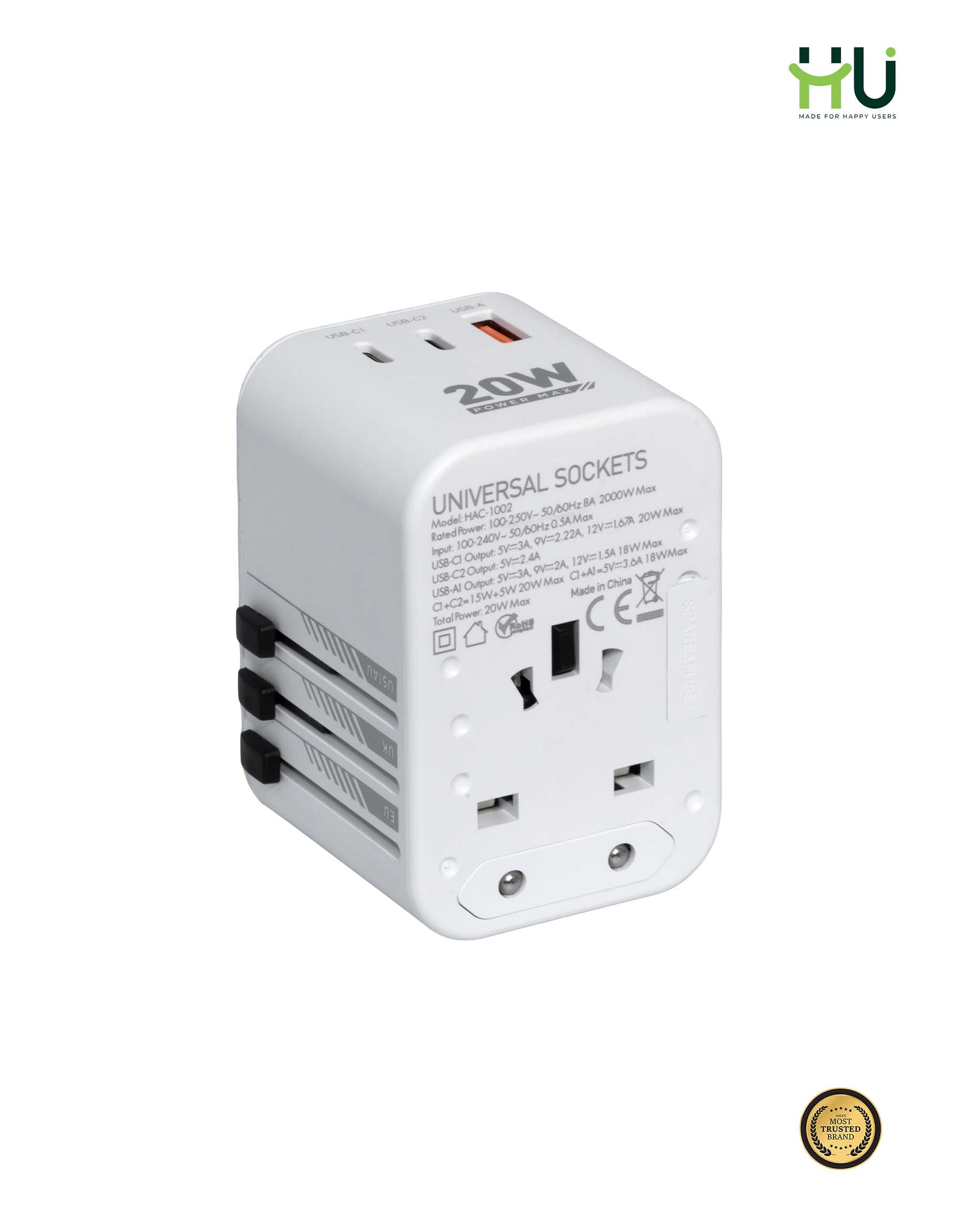 20W Universal Travel Adapter