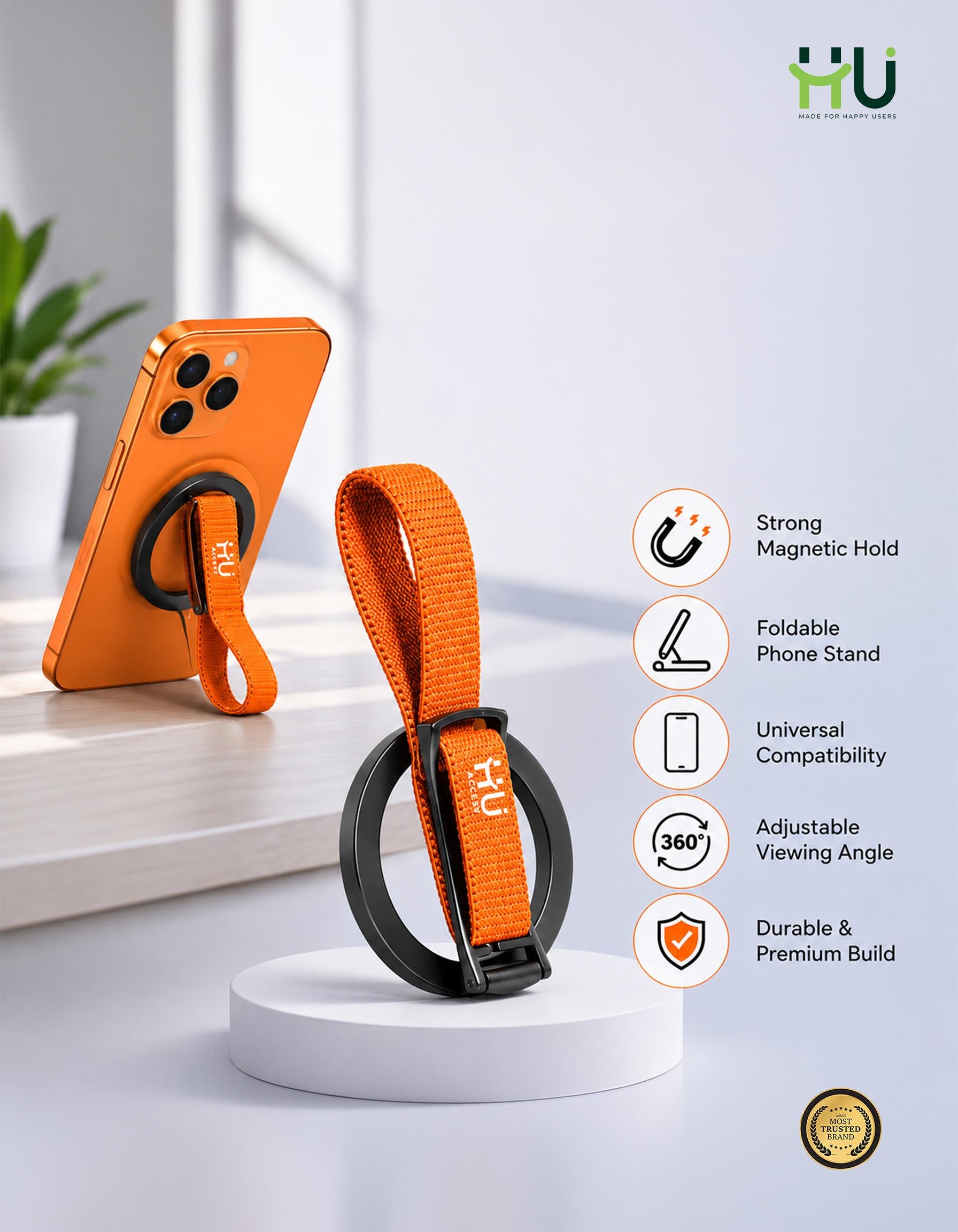 HU Foldable Magnetic Phone Holder