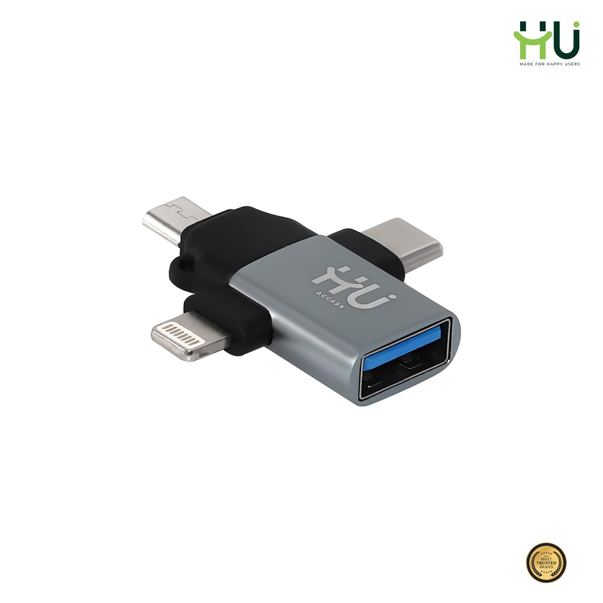 HU 3-in-1 OTG USB Adapter