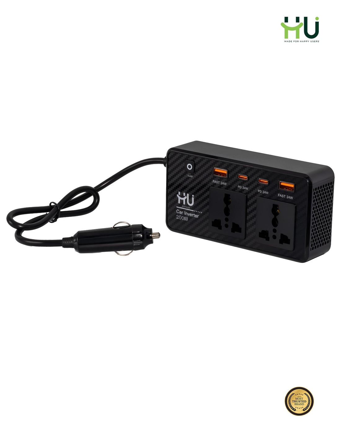 HU 200W Car Power Inverter