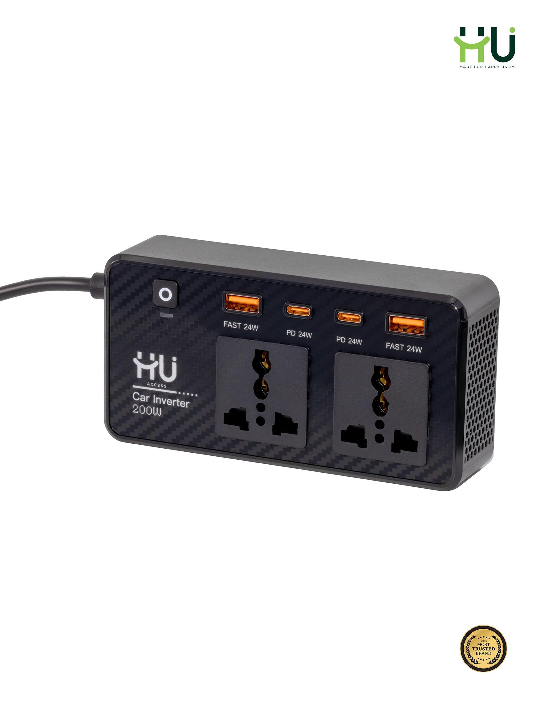 HU 200W Car Power Inverter