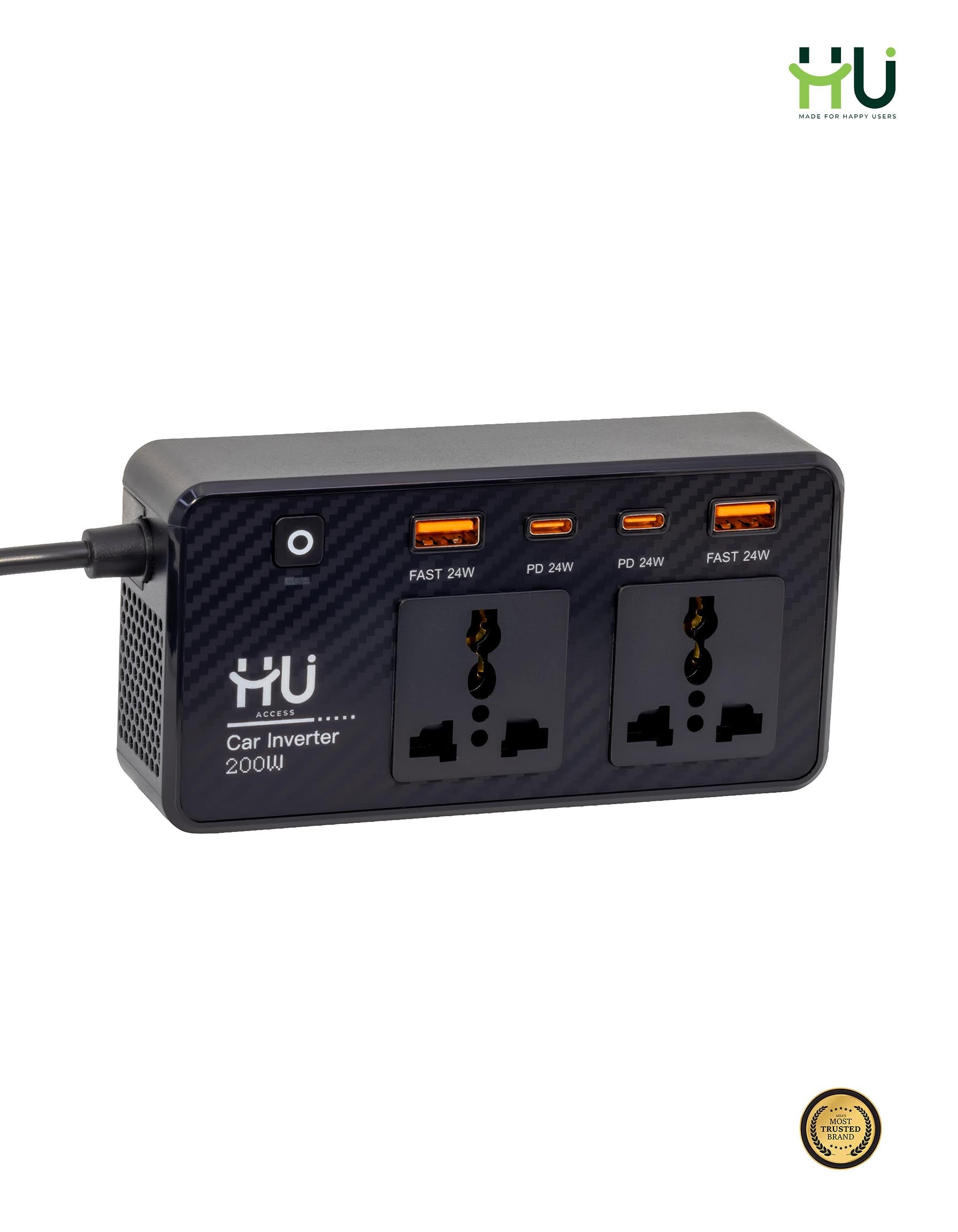 HU 200W Car Power Inverter