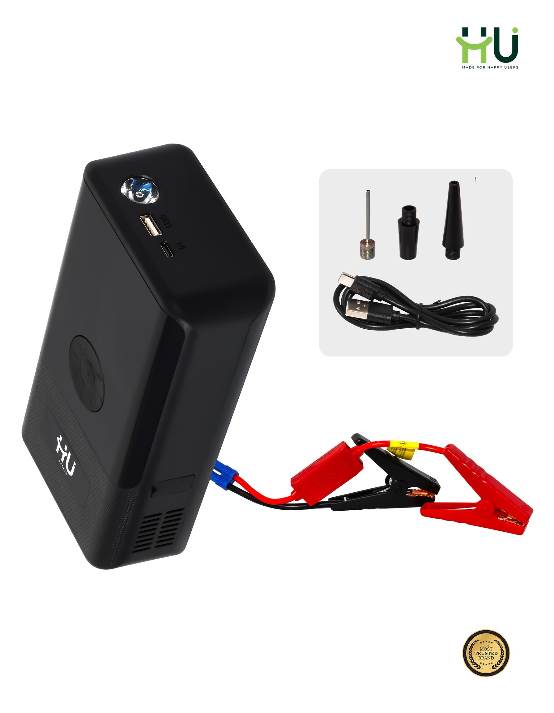 HU 15000mAh Jump Starter & Air Pump