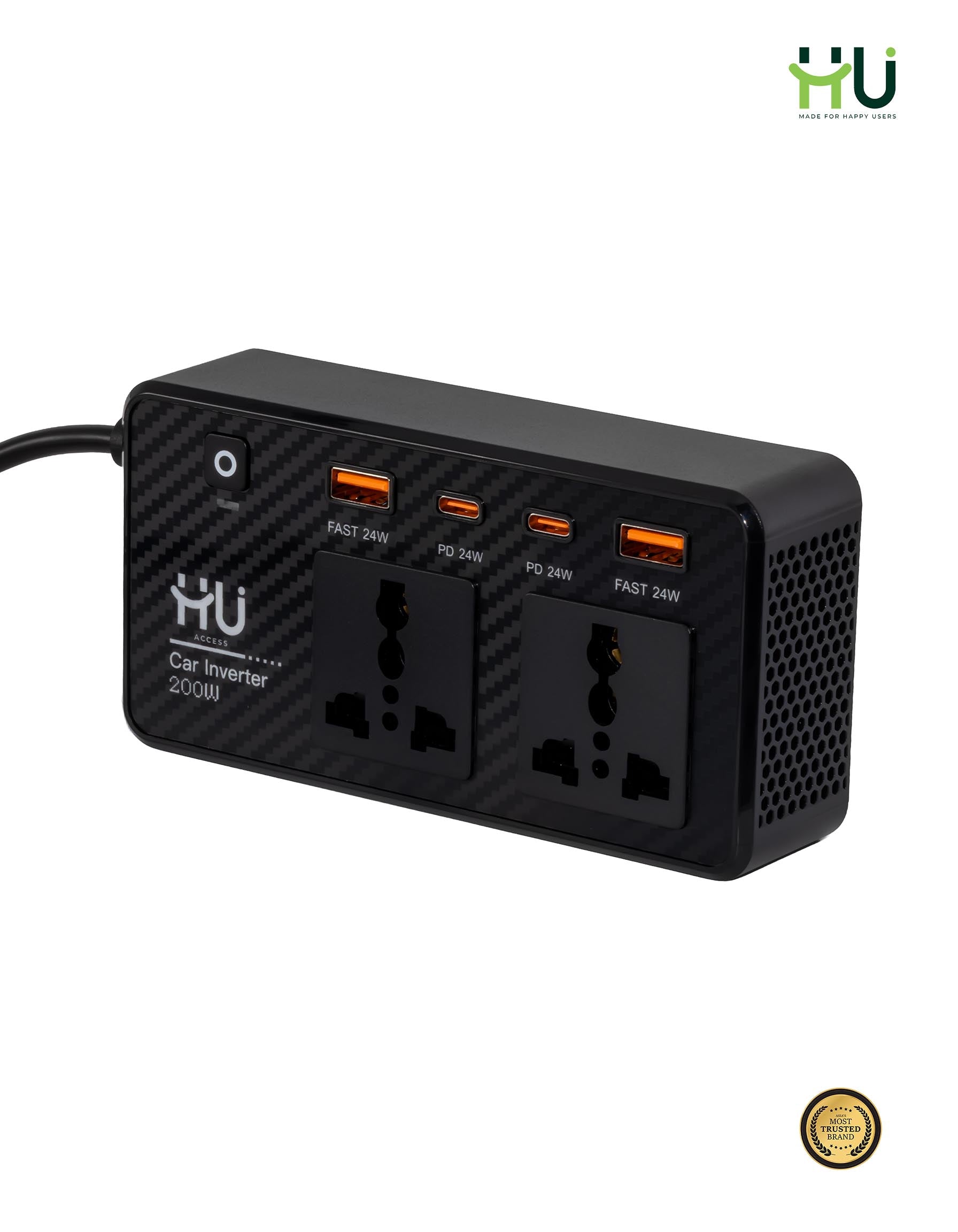 HU 200W Car Power Inverter