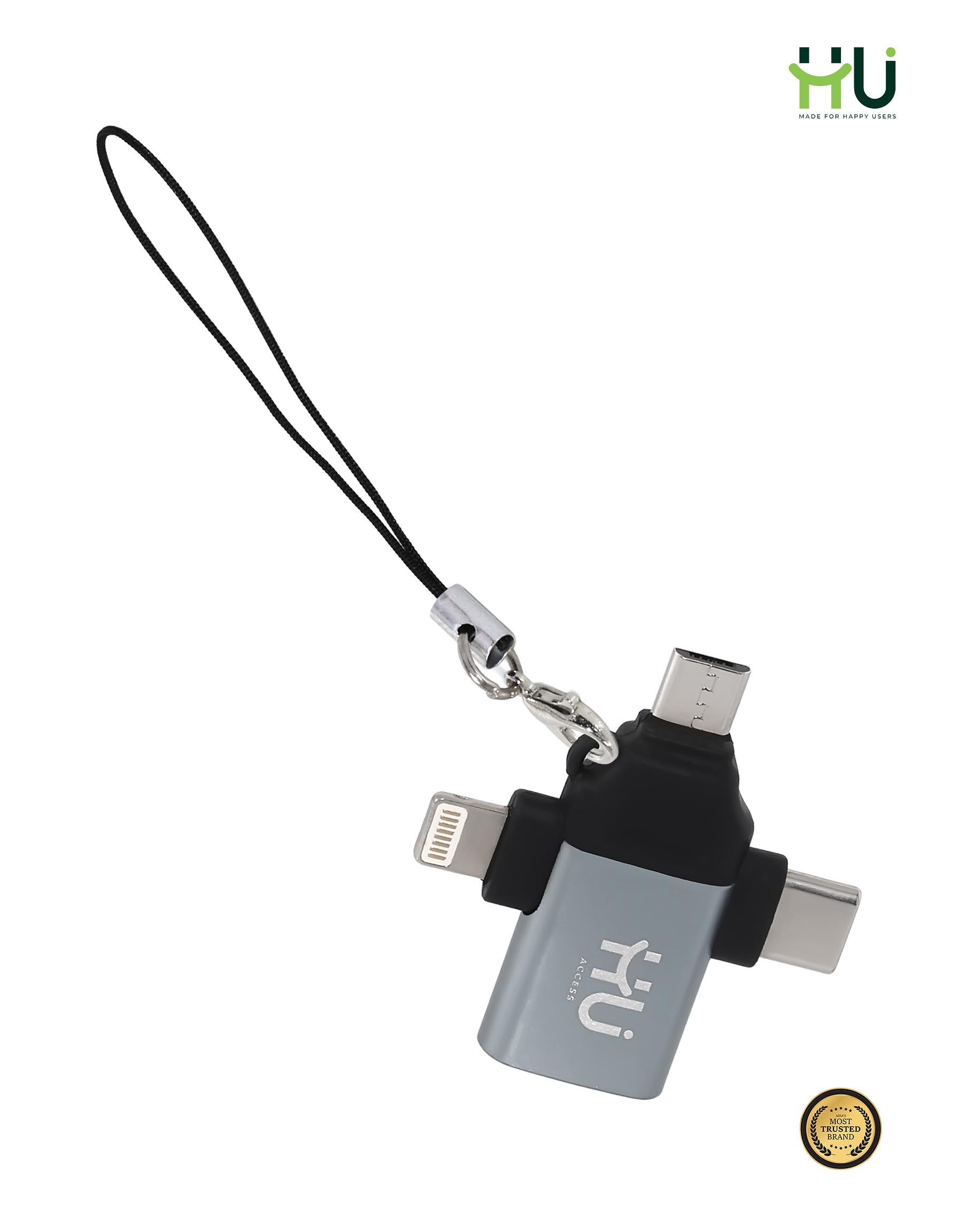 HU 3-in-1 OTG USB Adapter