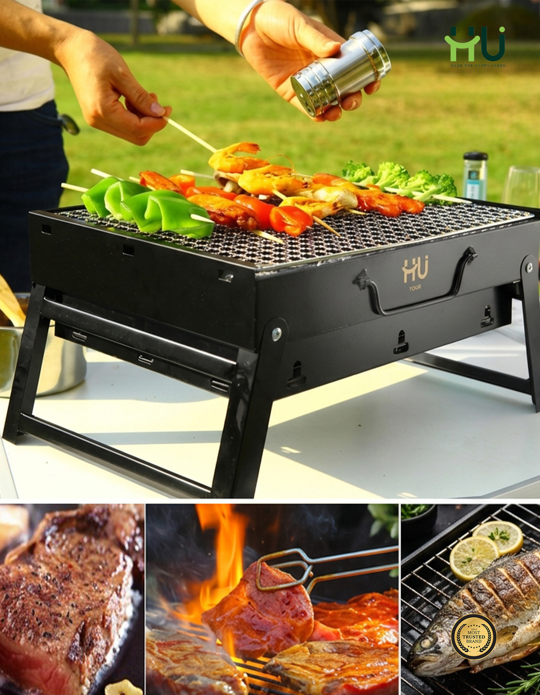 Portable Charcoal BBQ Grill