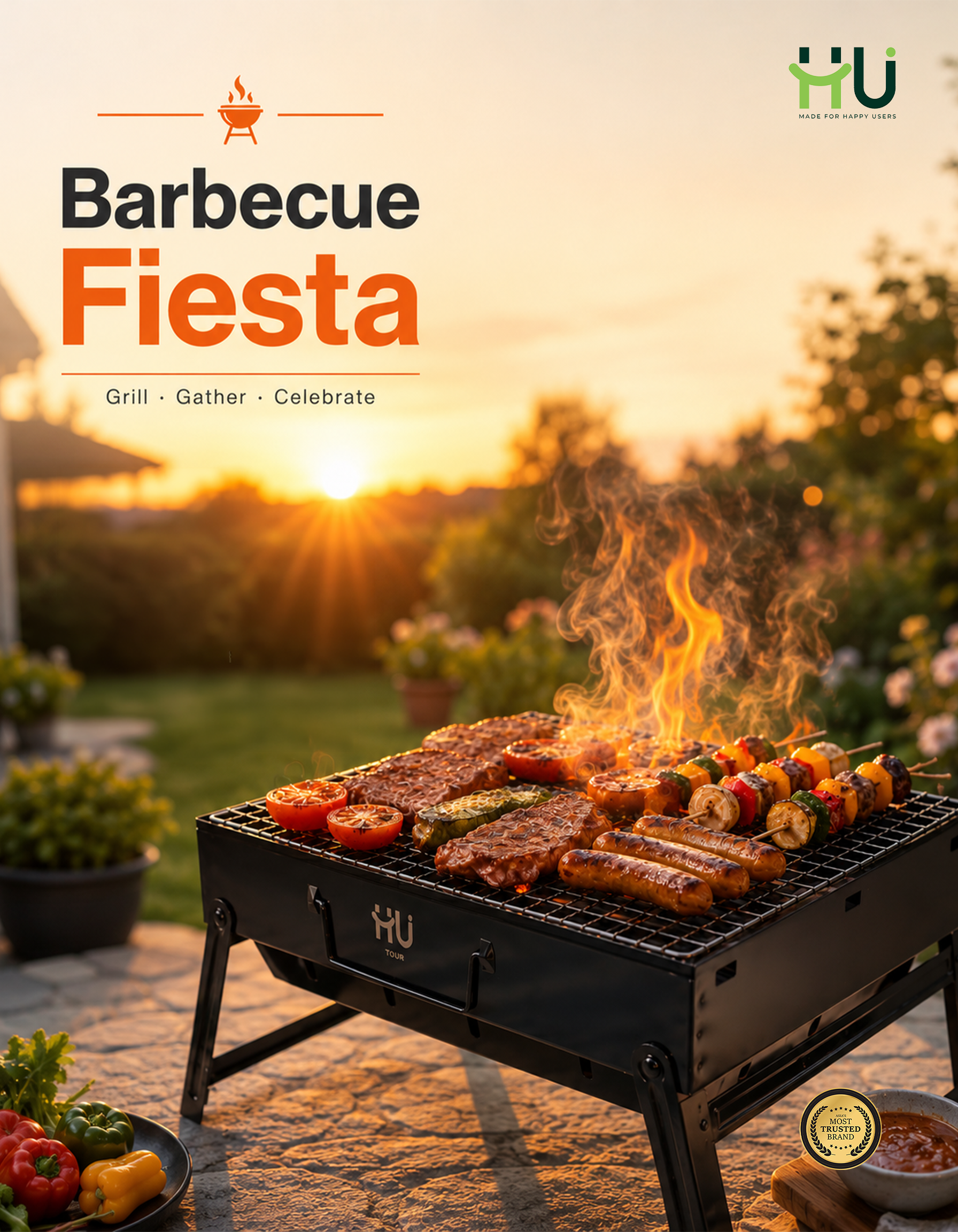 Portable Charcoal BBQ Grill