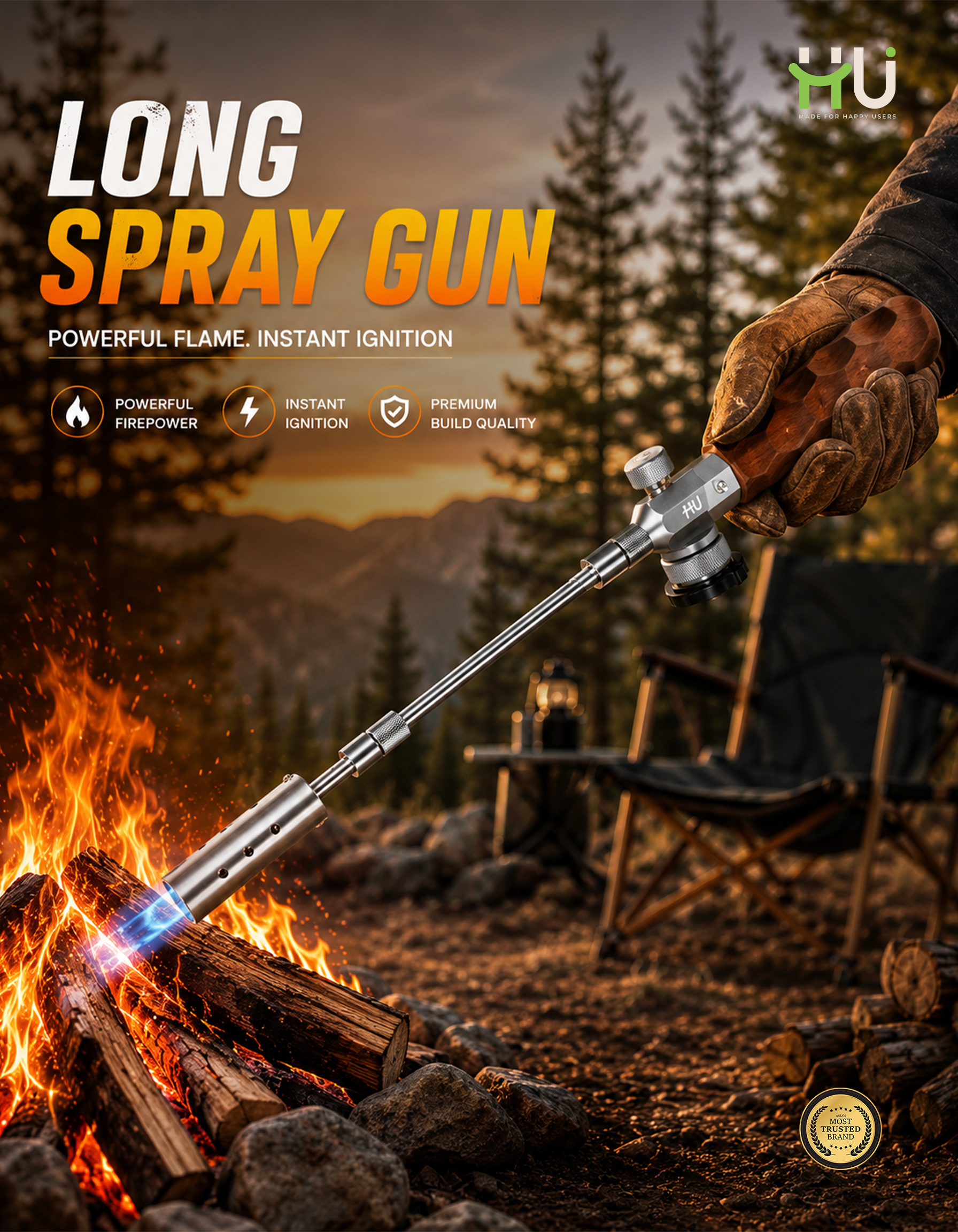 Long Butane Gas Torch