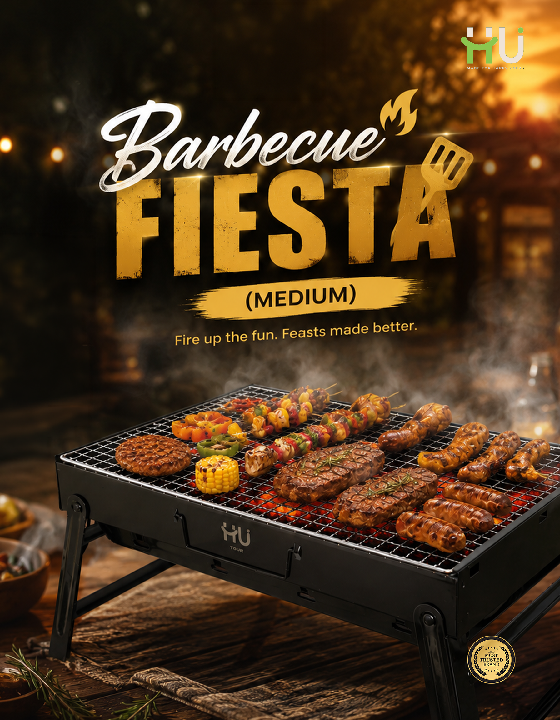 Portable Charcoal BBQ Grill