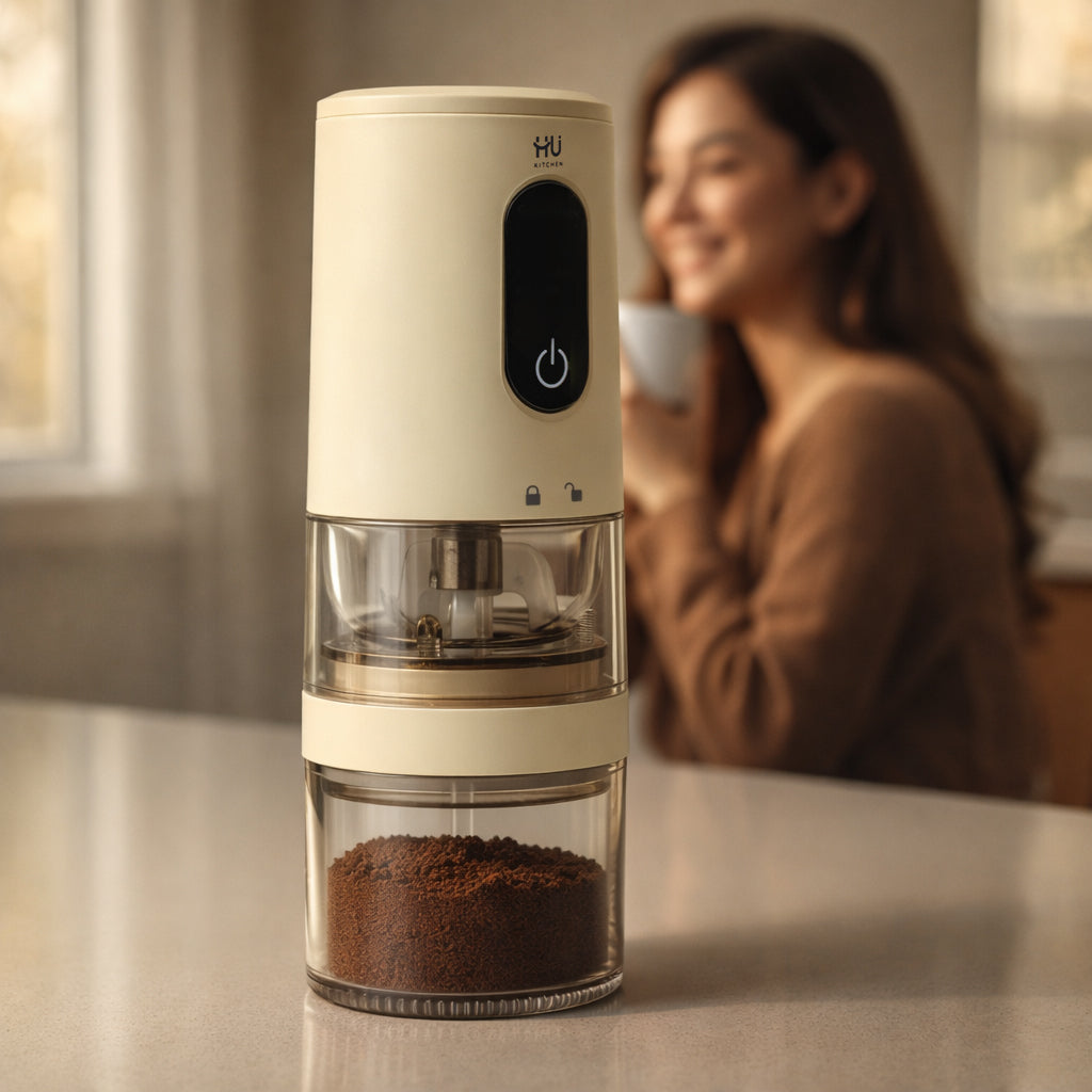 Electric Coffee Grinder Rechargeable Adjustable Grinder