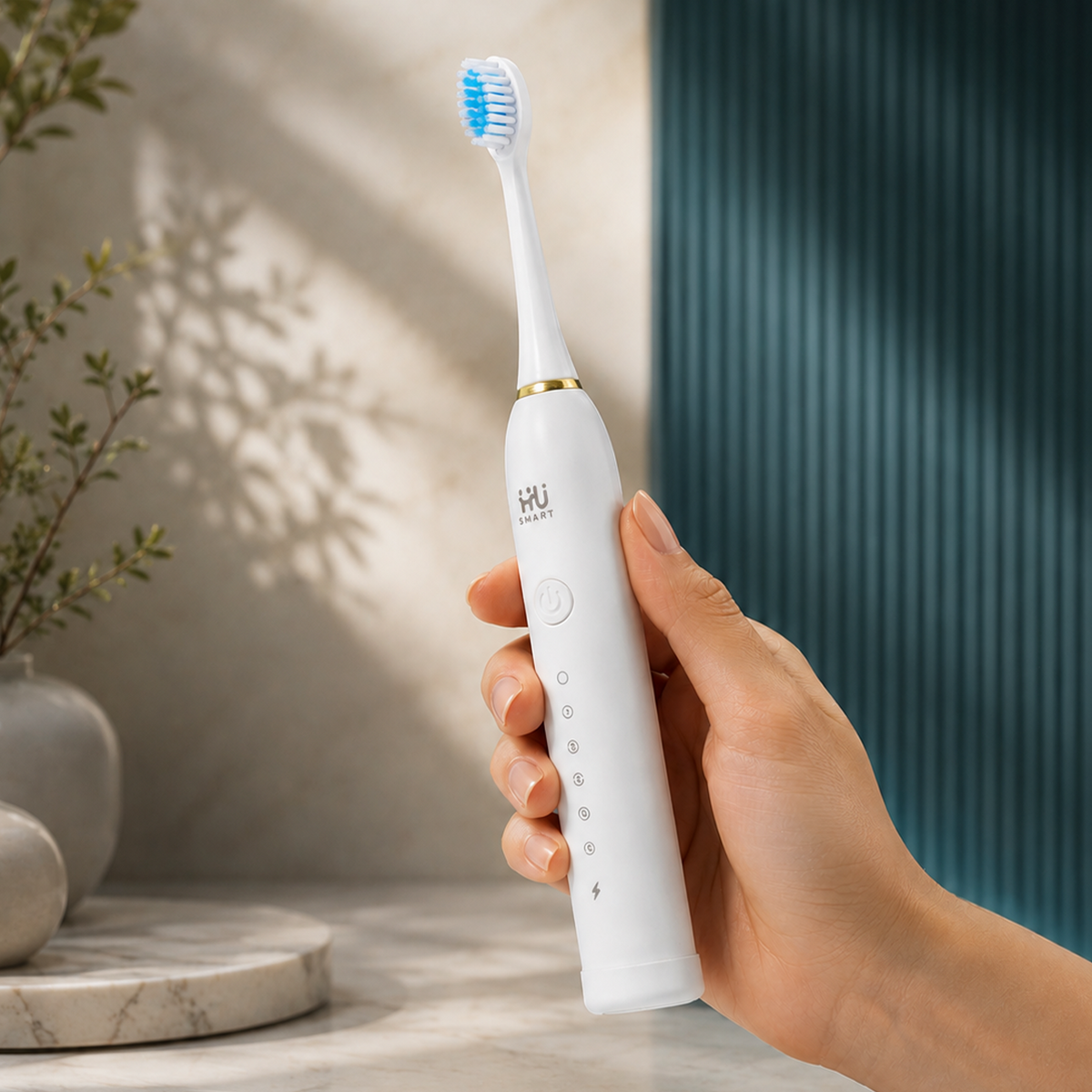 Sonic Electric Toothbrush (6 Cleaning Modes)-White