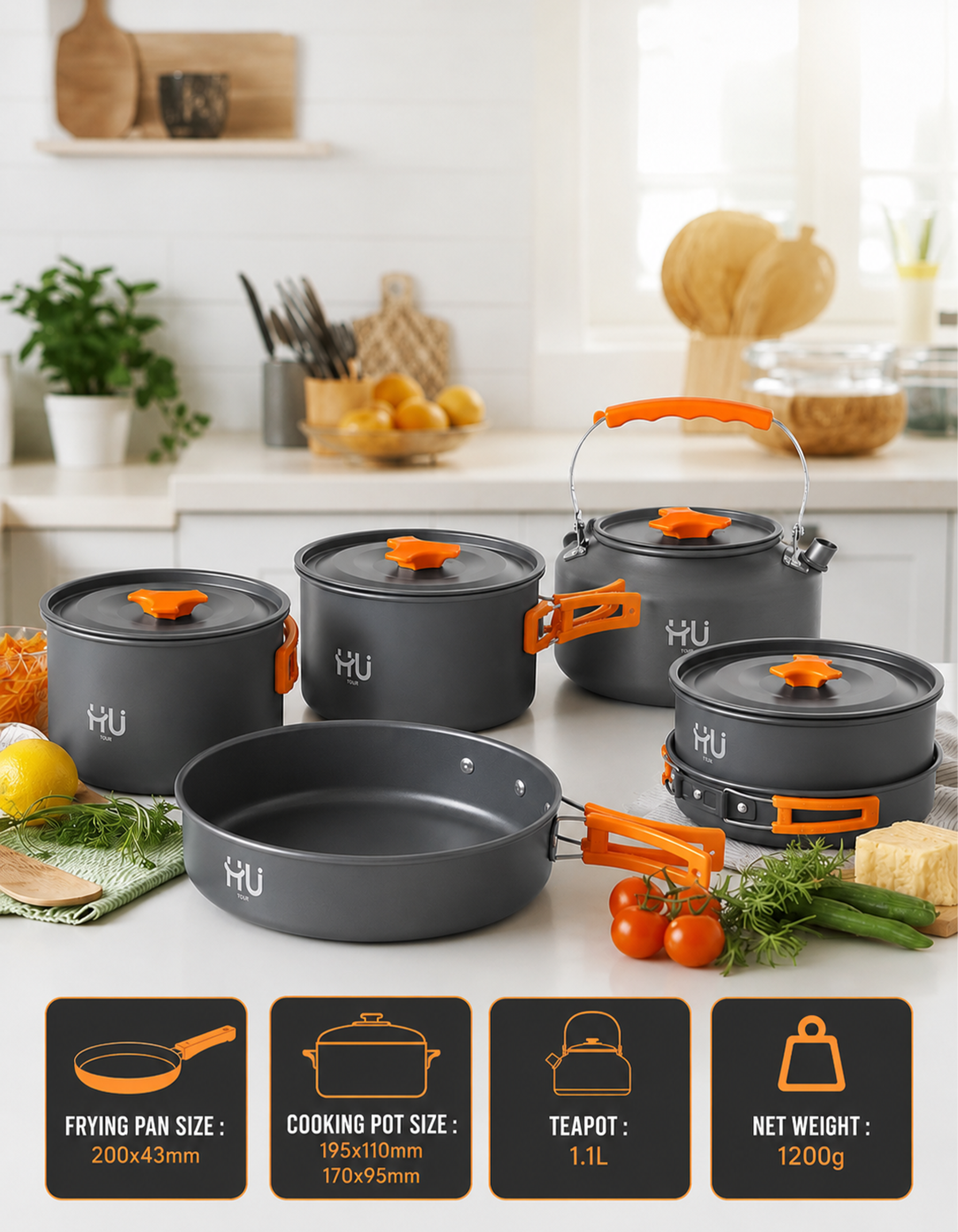 Aluminum Camping Cookware Set