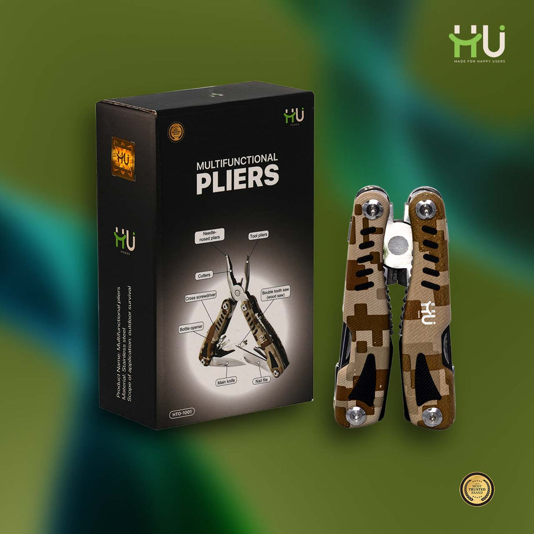 8-in-1 Stainless Steel Multi Tool Pliers