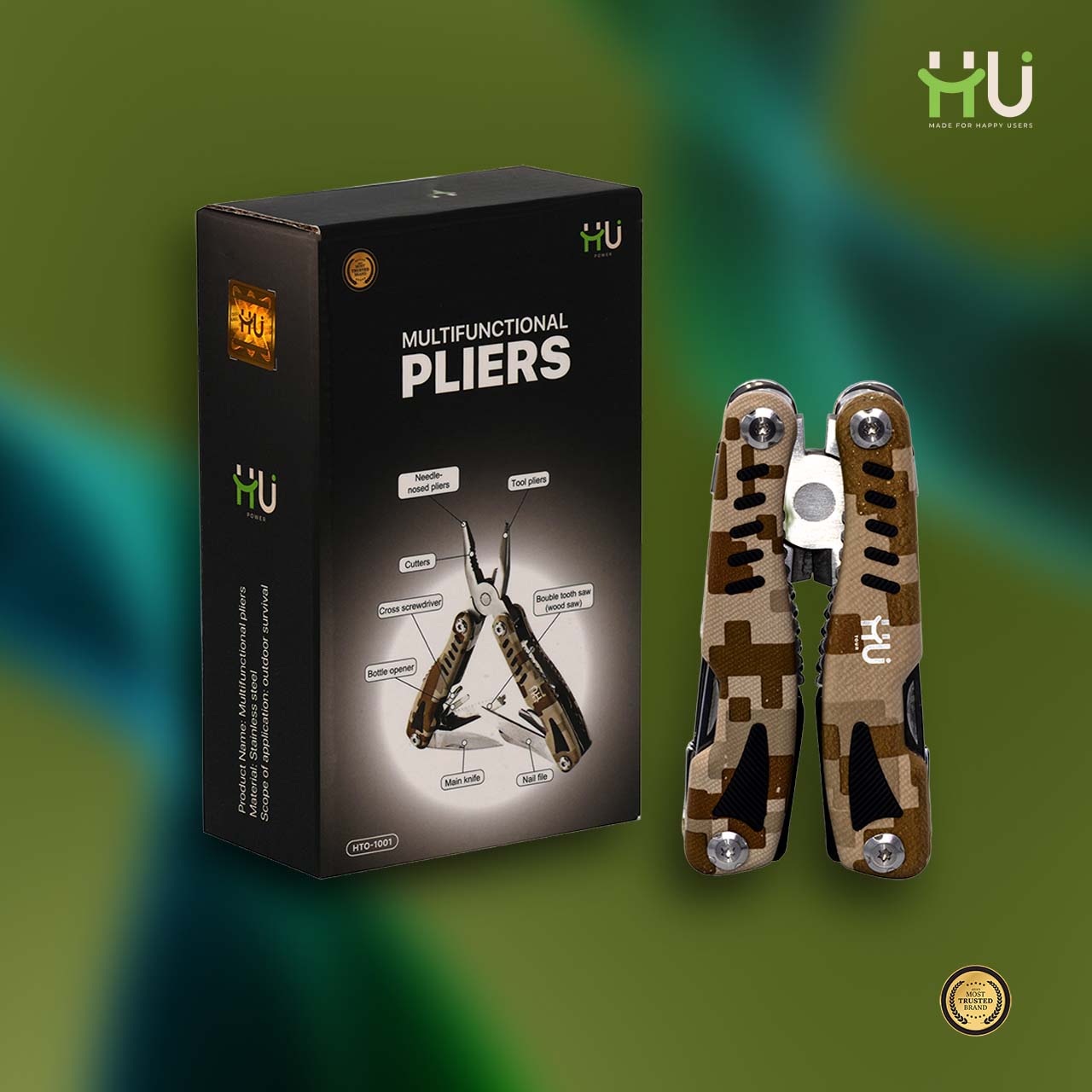 8-in-1 Stainless Steel Multi Tool Pliers