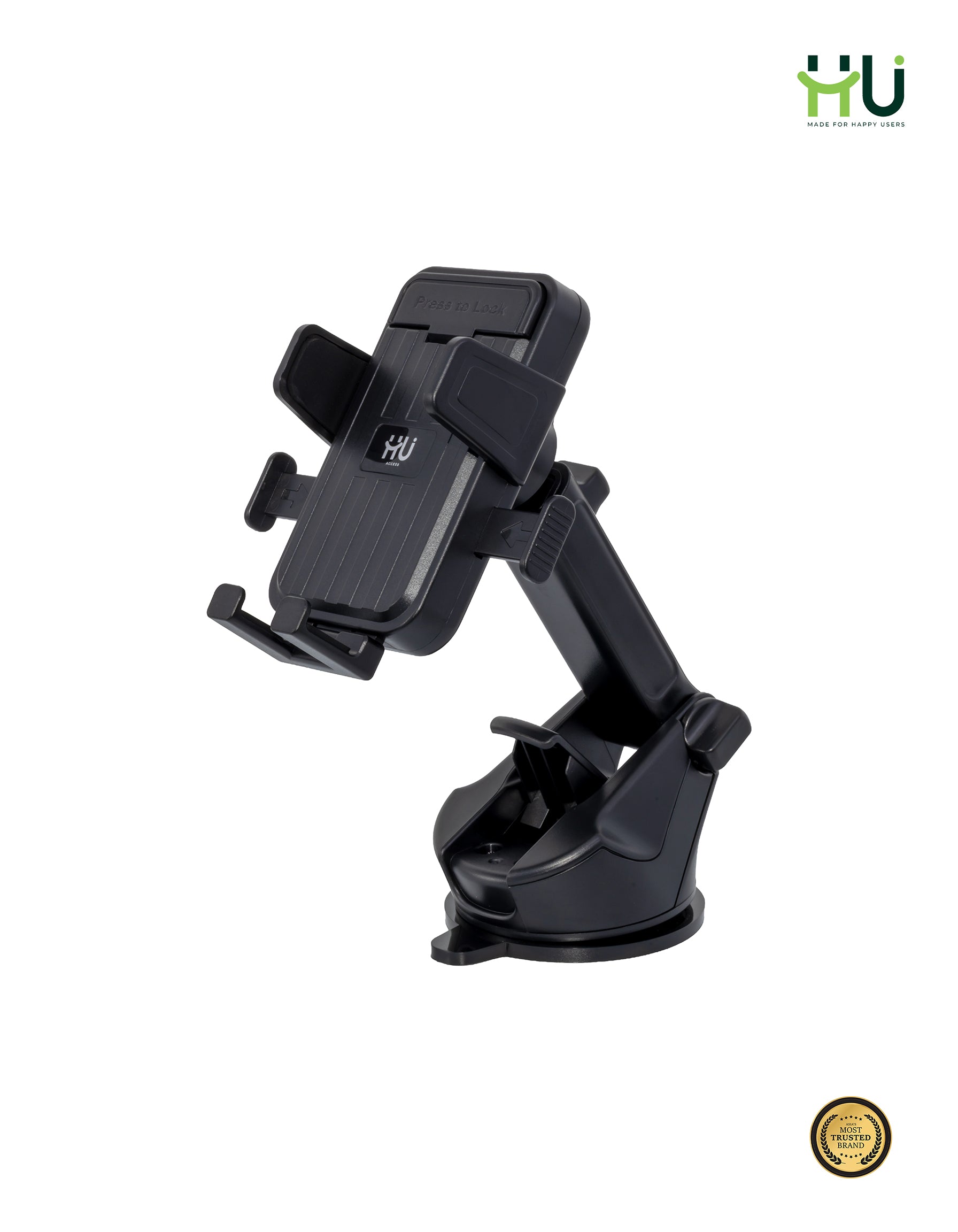 HU Press-Lock Car Phone Holder