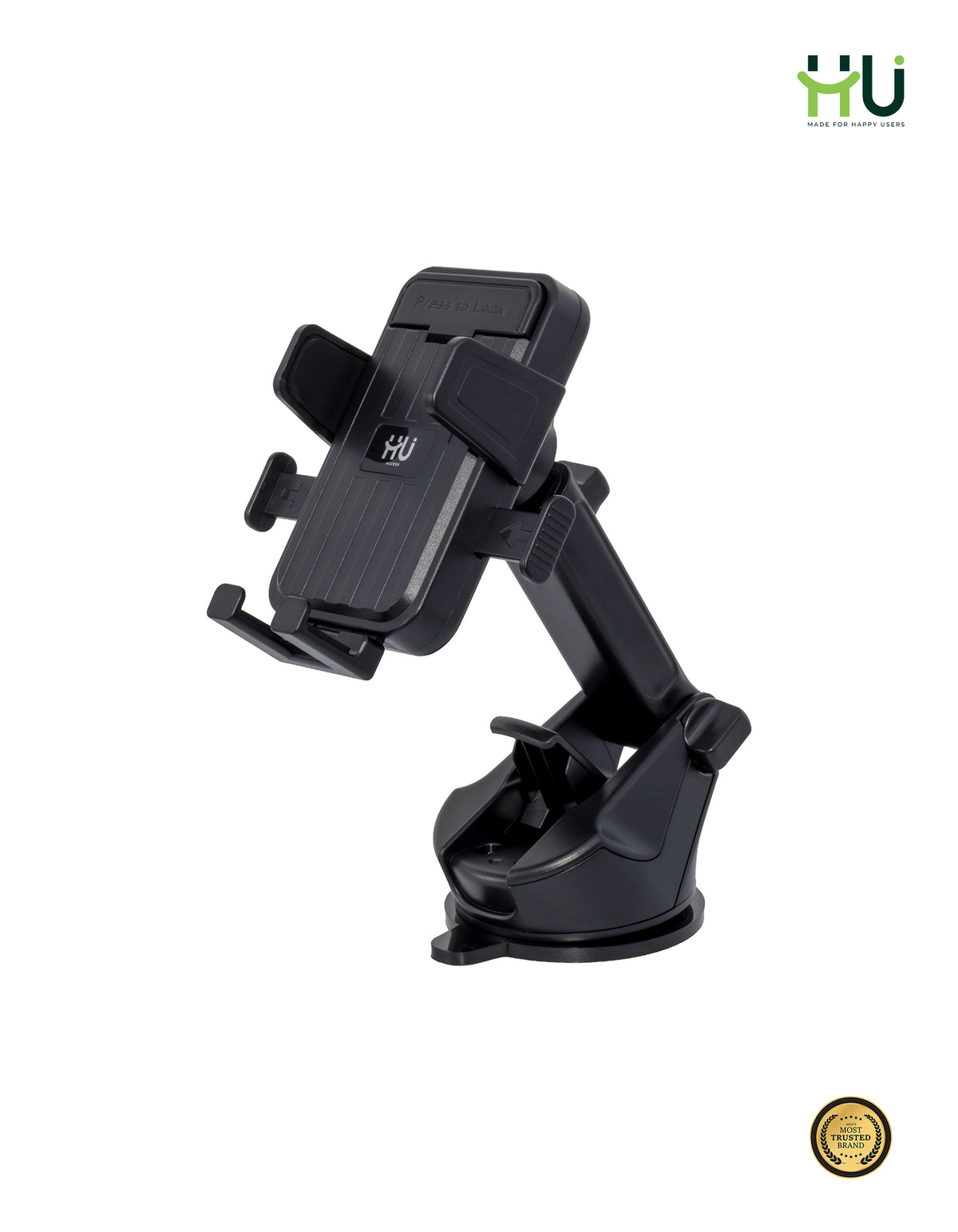 HU Press-Lock Car Phone Holder