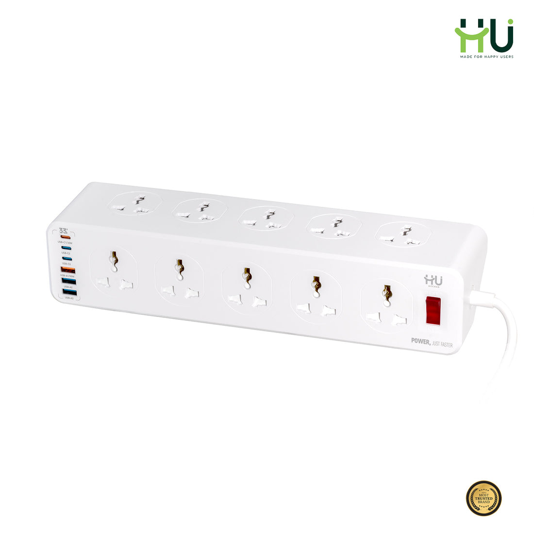 10 Outlet Power Strip Universal Power Socket Tower Extension