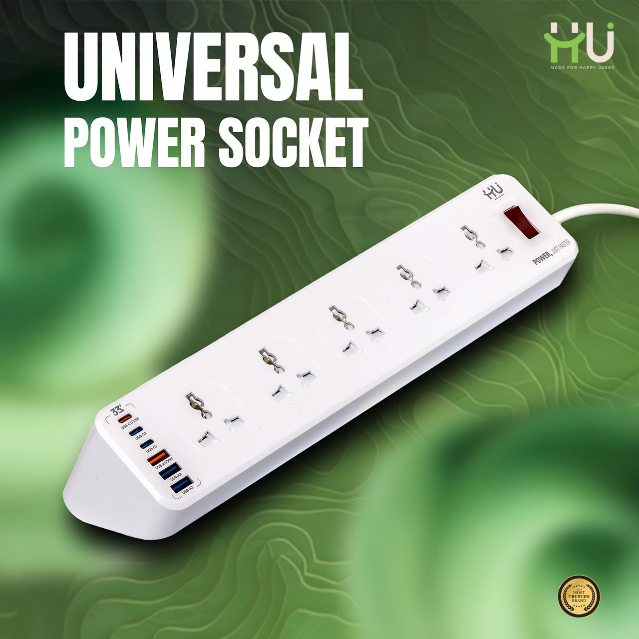 10 Outlet Power Strip Universal Power Socket Tower Extension