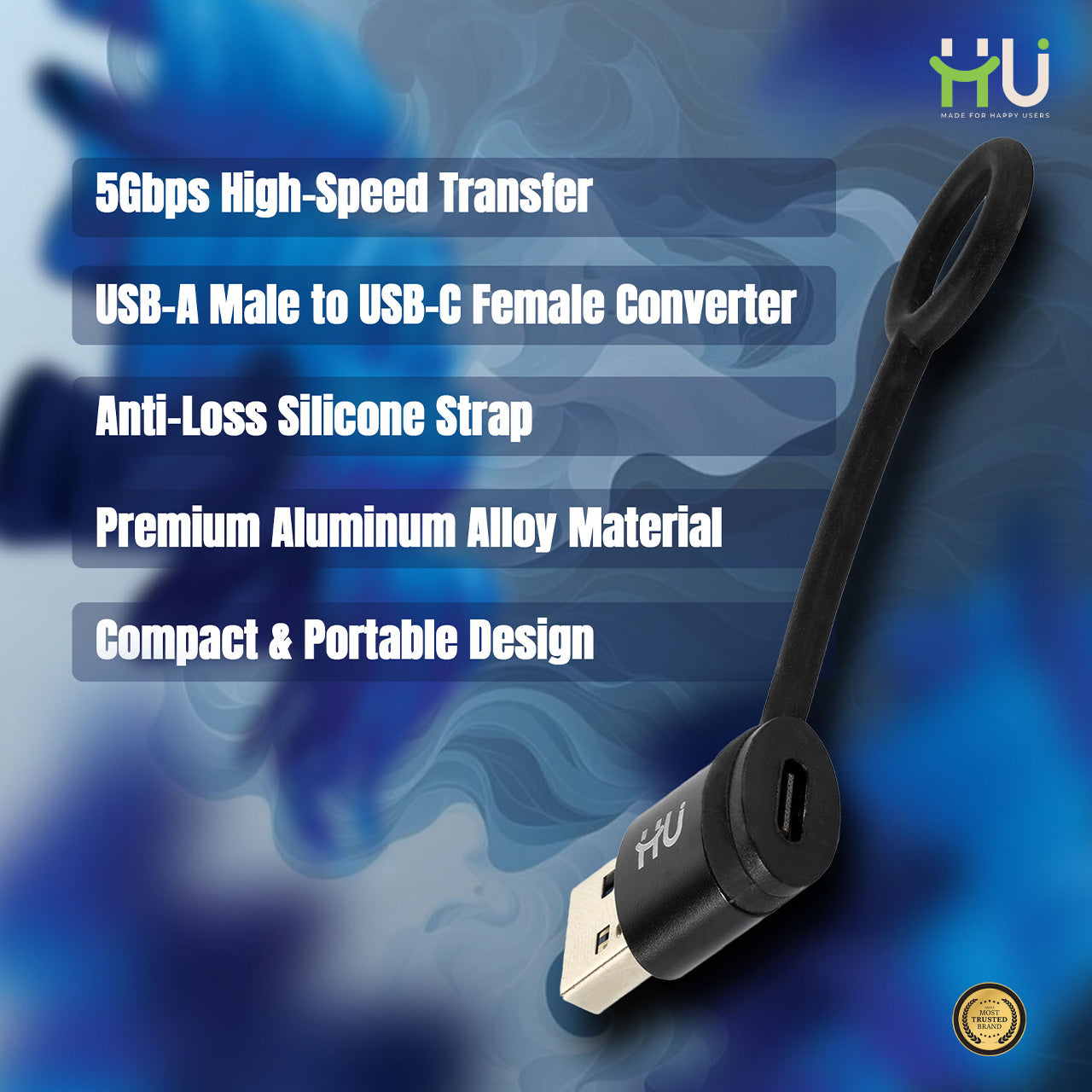 USB 3.0 Male to USB-C Female Adapter