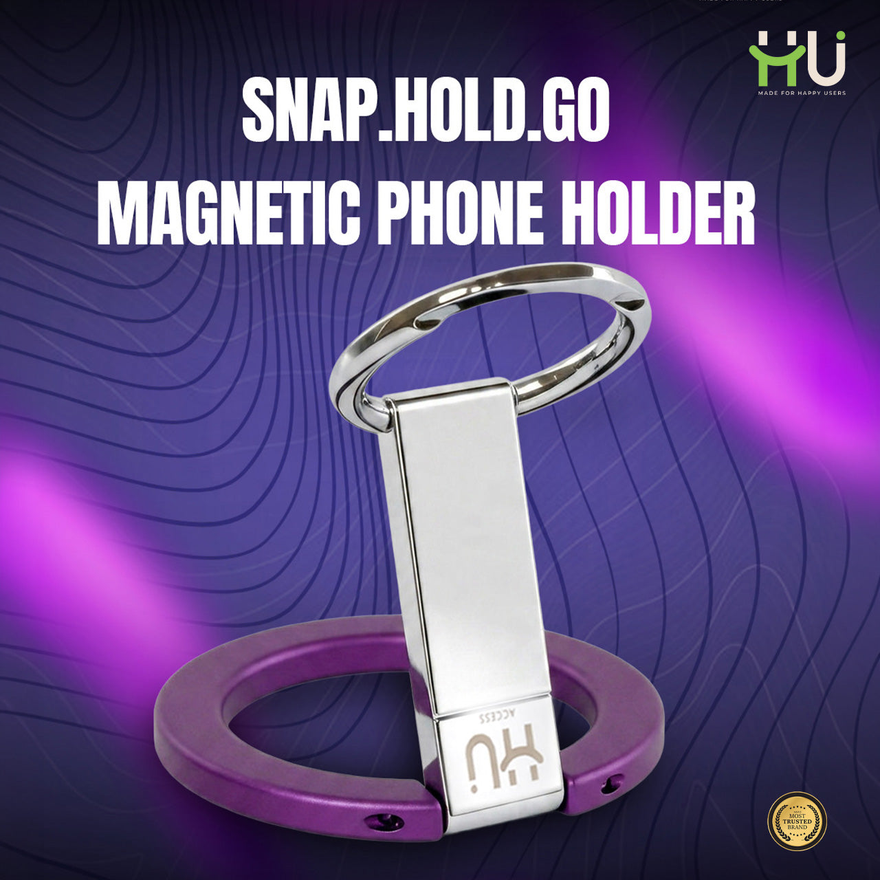 360° Magnetic Phone Holder Stand-Purple