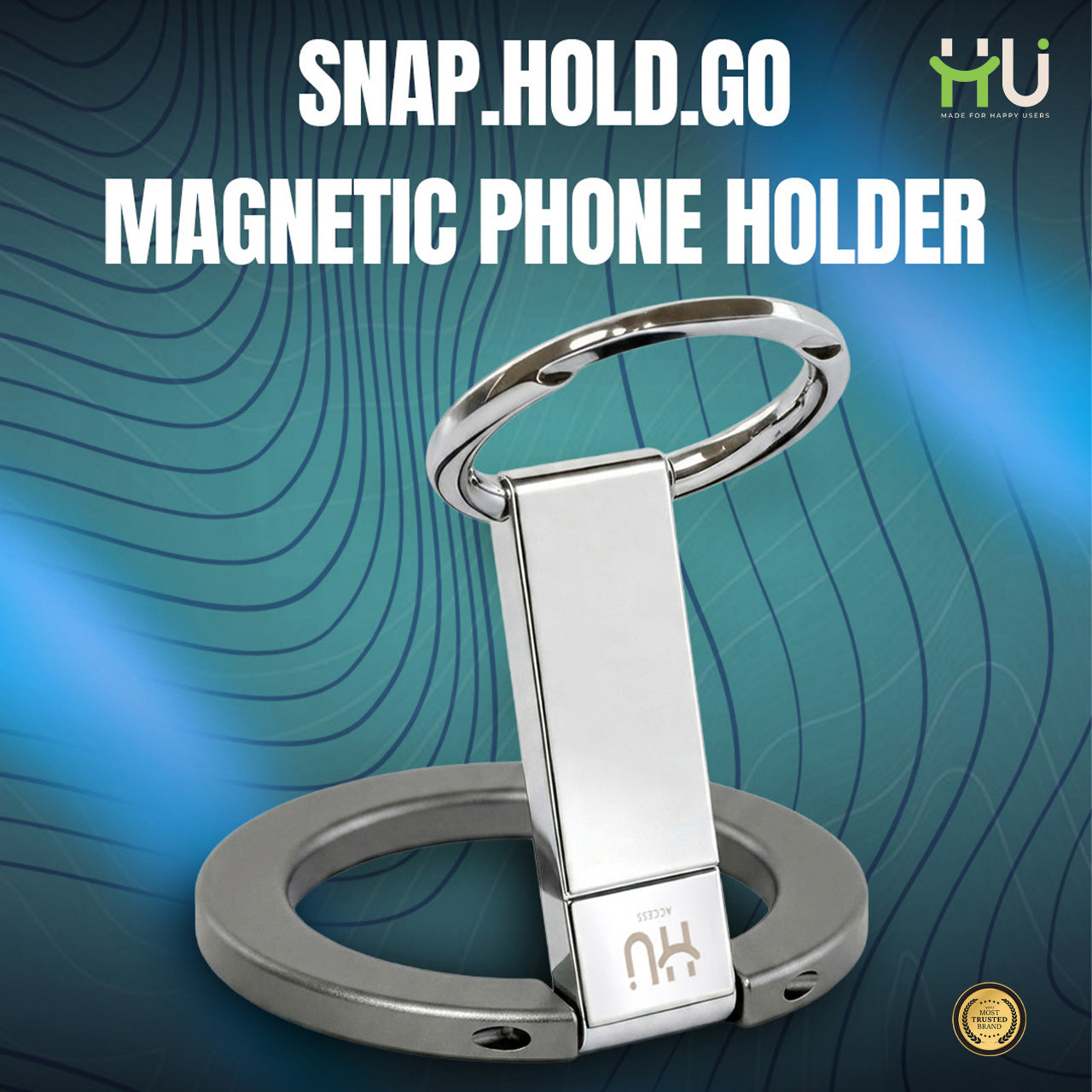 360° Magnetic Phone Holder Stand-Grey