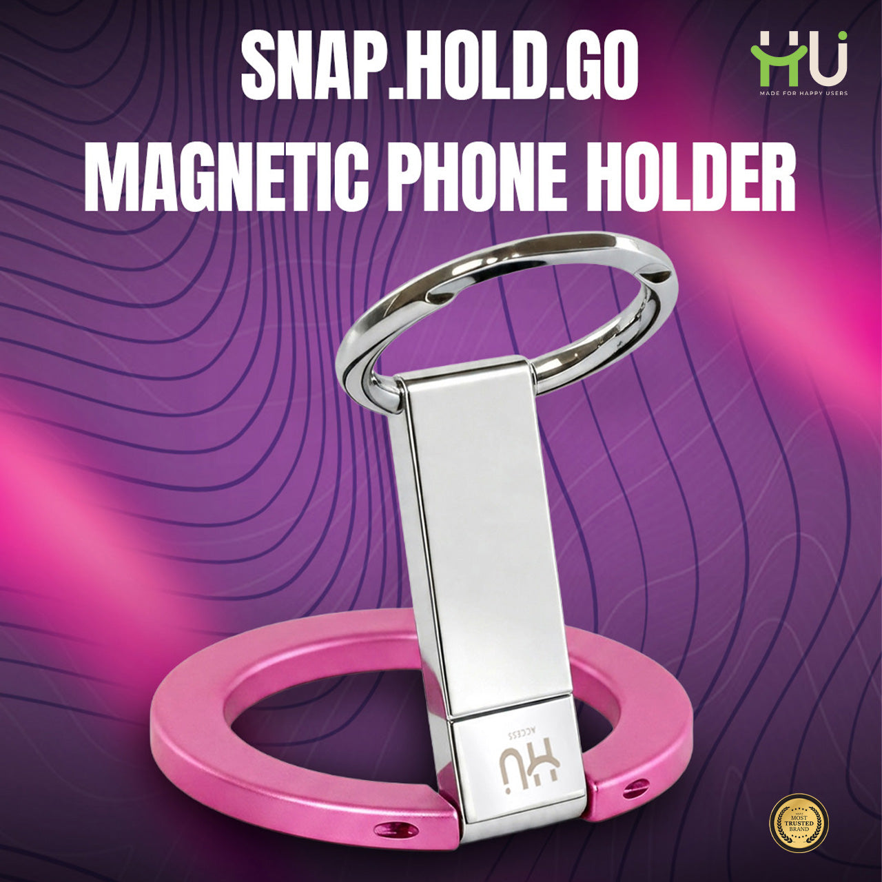 360° Magnetic Phone Holder Stand-Pink