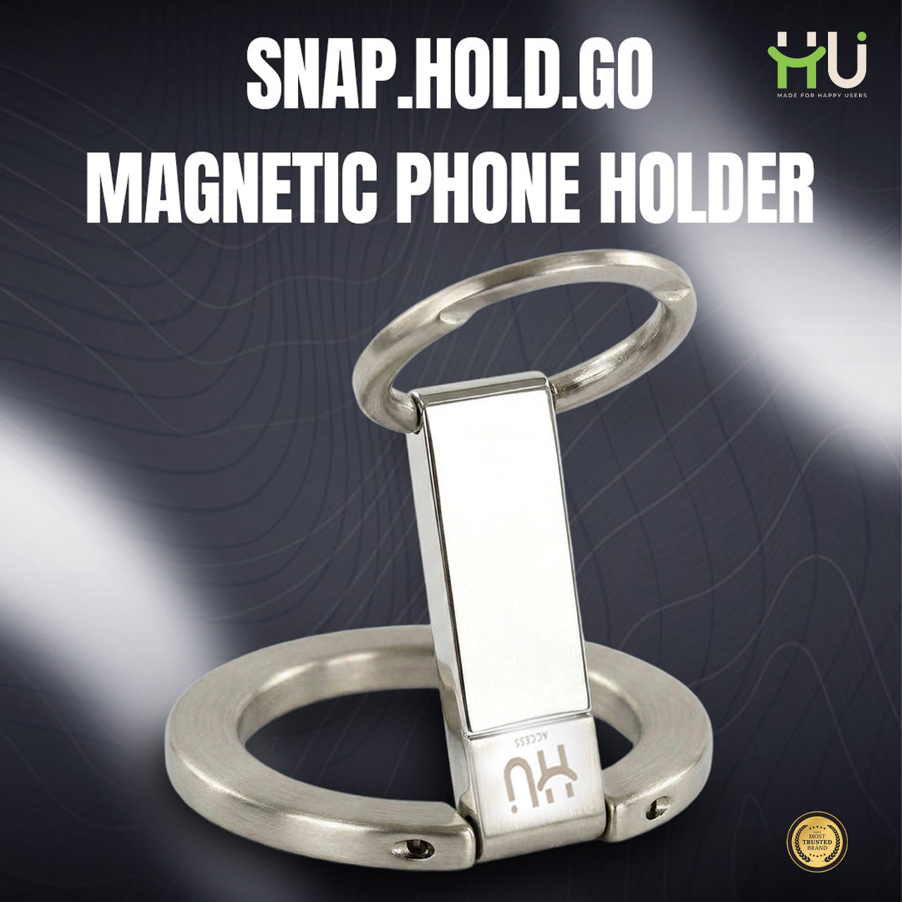 360° Magnetic Phone Holder Stand-Platinum