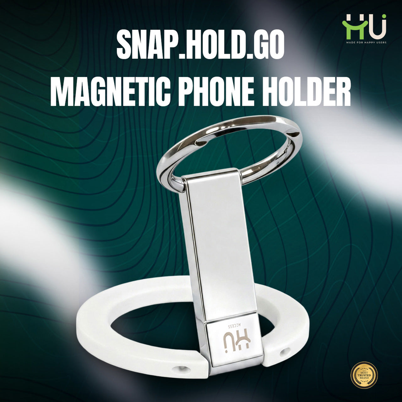360° Magnetic Phone Holder Stand-White