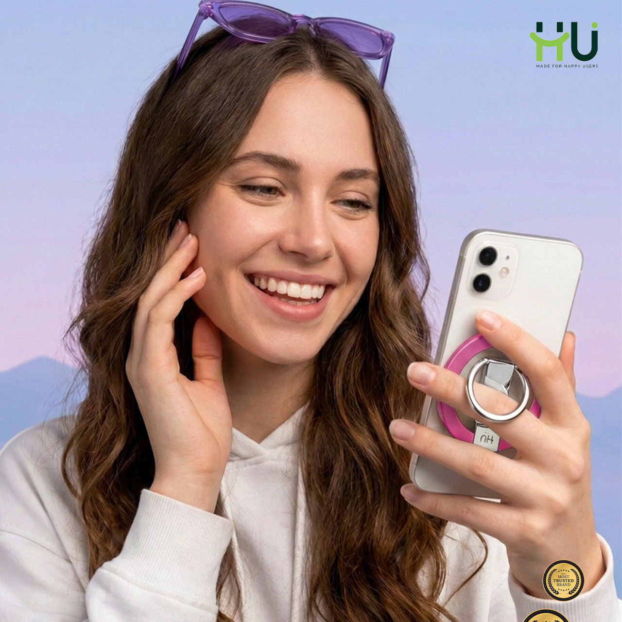 360° Magnetic Phone Holder Stand-Pink