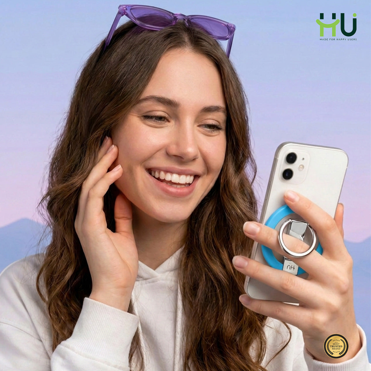 360° Magnetic Phone Holder Stand-Sky Blue