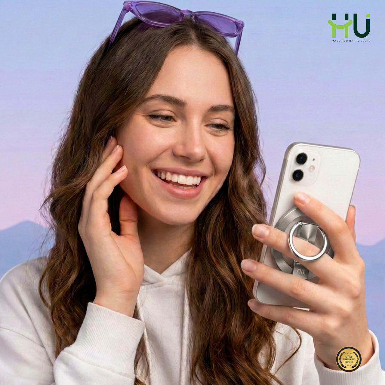 360° Magnetic Phone Holder Stand-Titanium