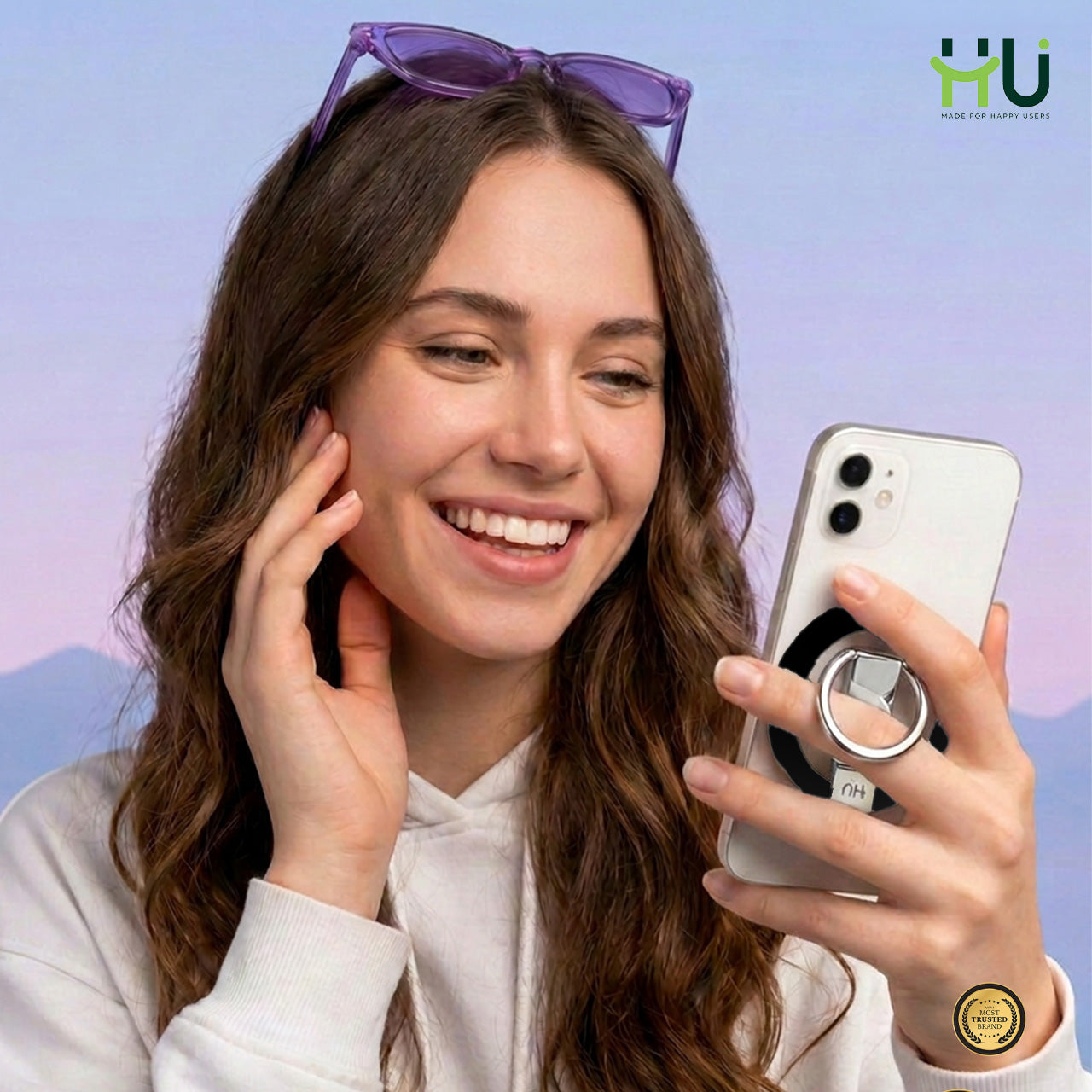 360° Magnetic Phone Holder Stand-Black