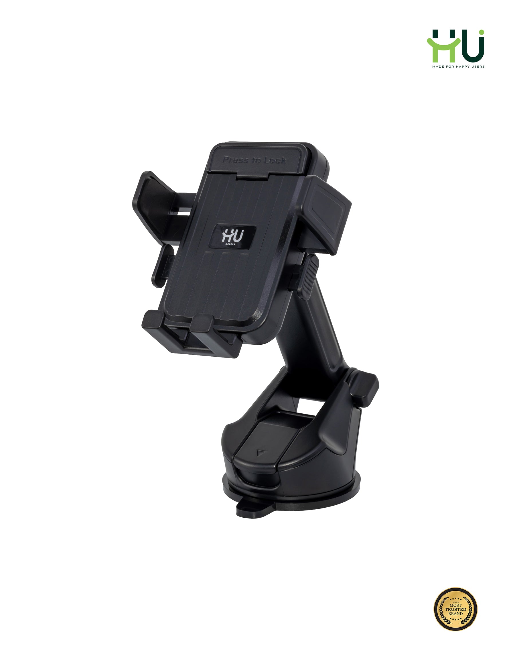 HU Press-Lock Car Phone Holder