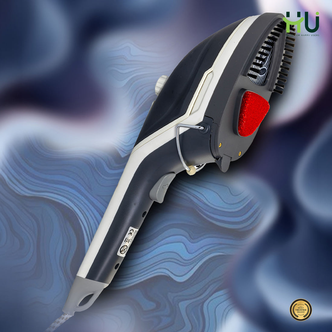 Steam Brush Hair Straightener with Ceramic Coating