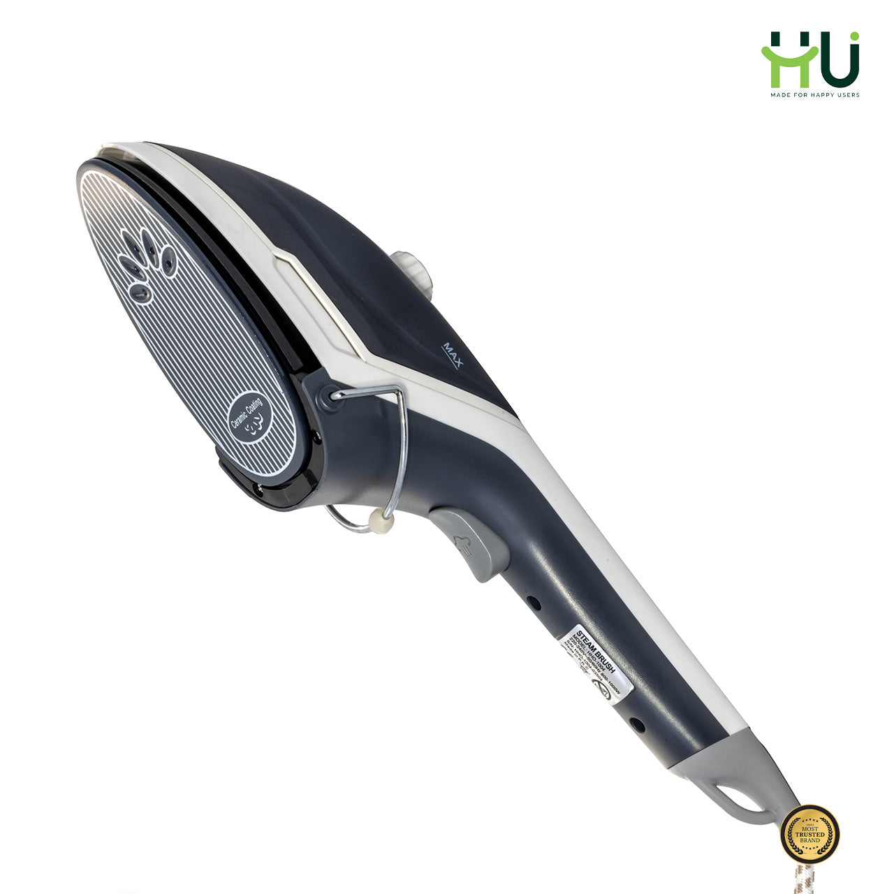 Steam Brush Hair Straightener with Ceramic Coating