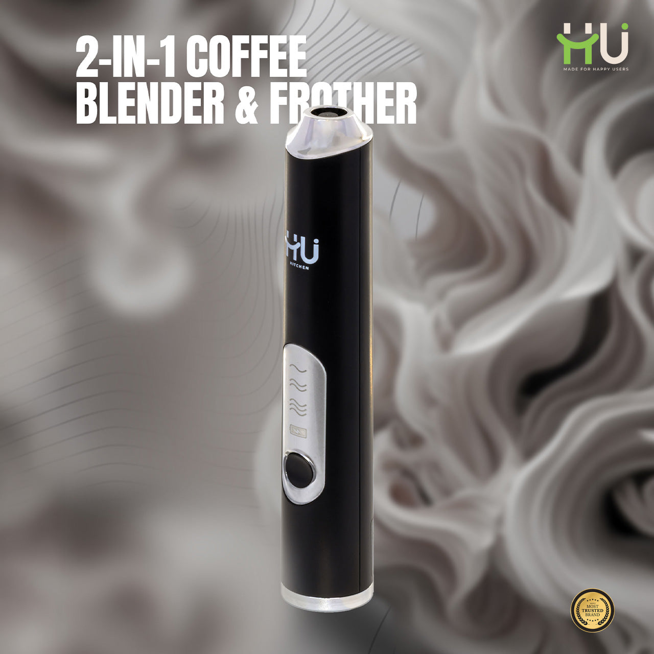 2-in-1 Rechargeable Coffee Frother 9000RPM 3 Speed Mixer