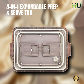 4-in-1 Expandable Prep & Serve Tub - White