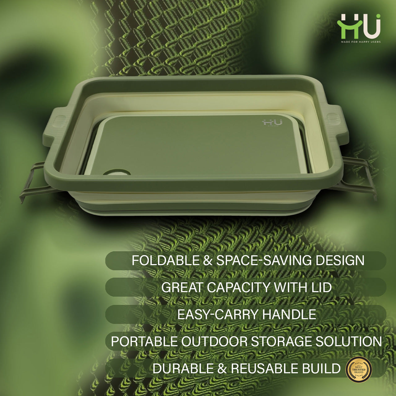 4-in-1 Expandable Prep & Serve Tub - Green