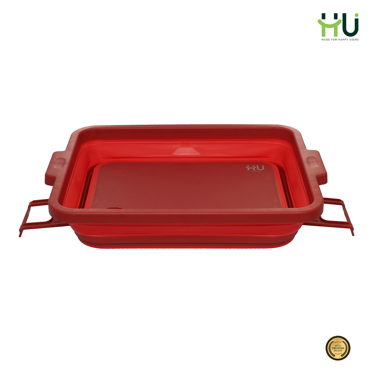 4-in-1 Expandable Prep & Serve Tub - Red