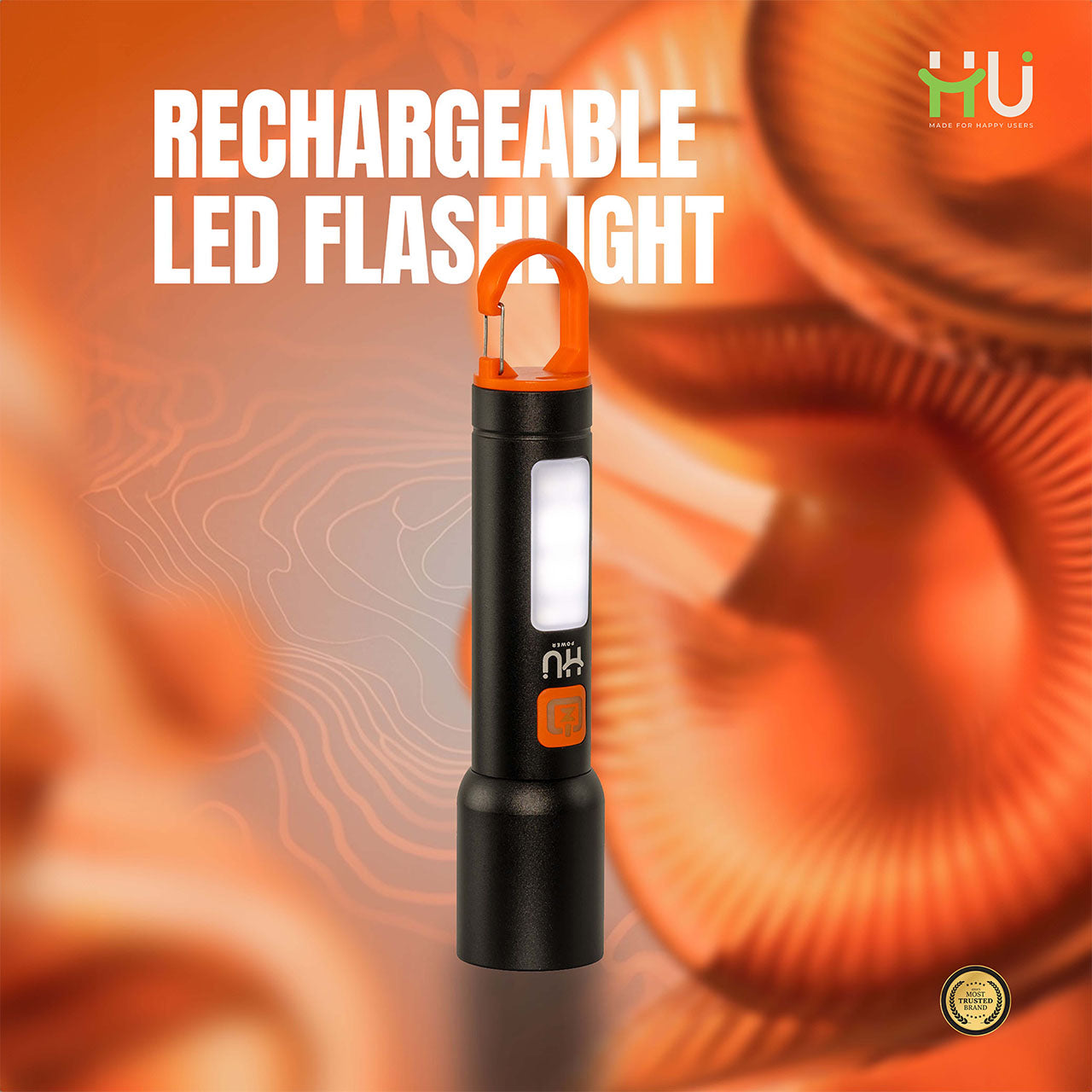 Rechargeable LED Flashlight – White & Red