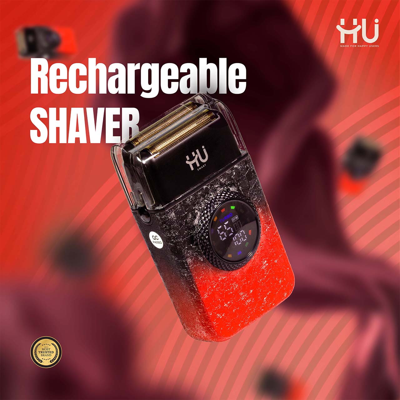 Rechargeable Electric Shaver for Men with 1200mAh Battery