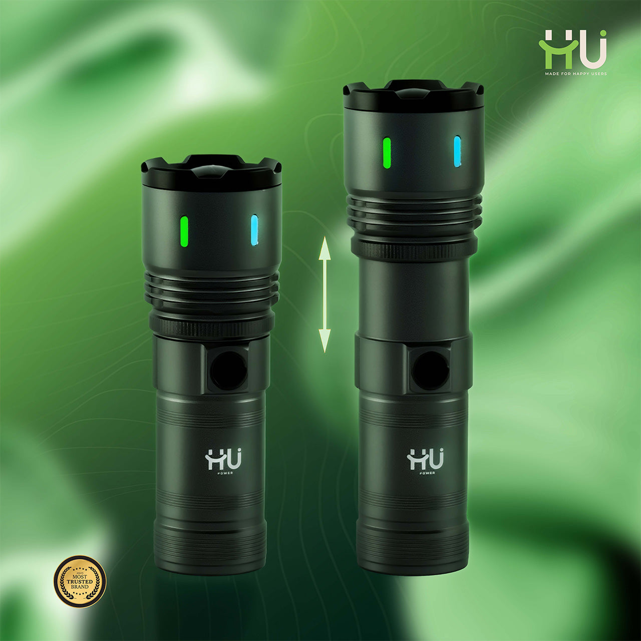 20W High Power LED Torch Rechargeable USB-C