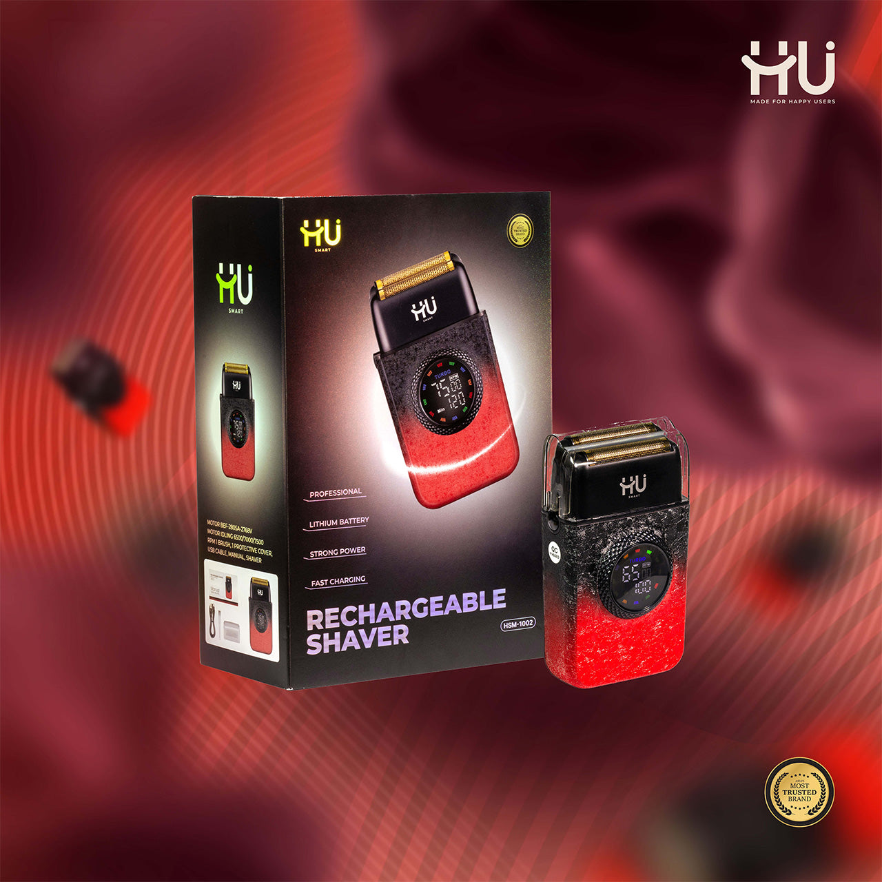 Rechargeable Electric Shaver for Men with 1200mAh Battery