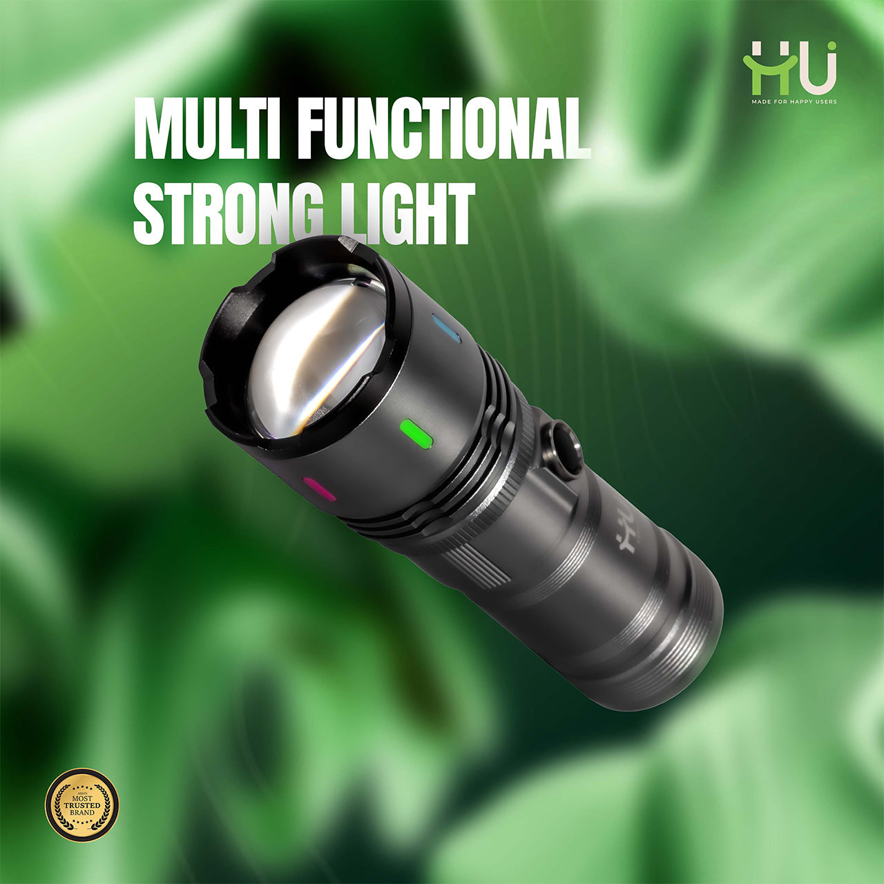 20W High Power LED Torch Rechargeable USB-C