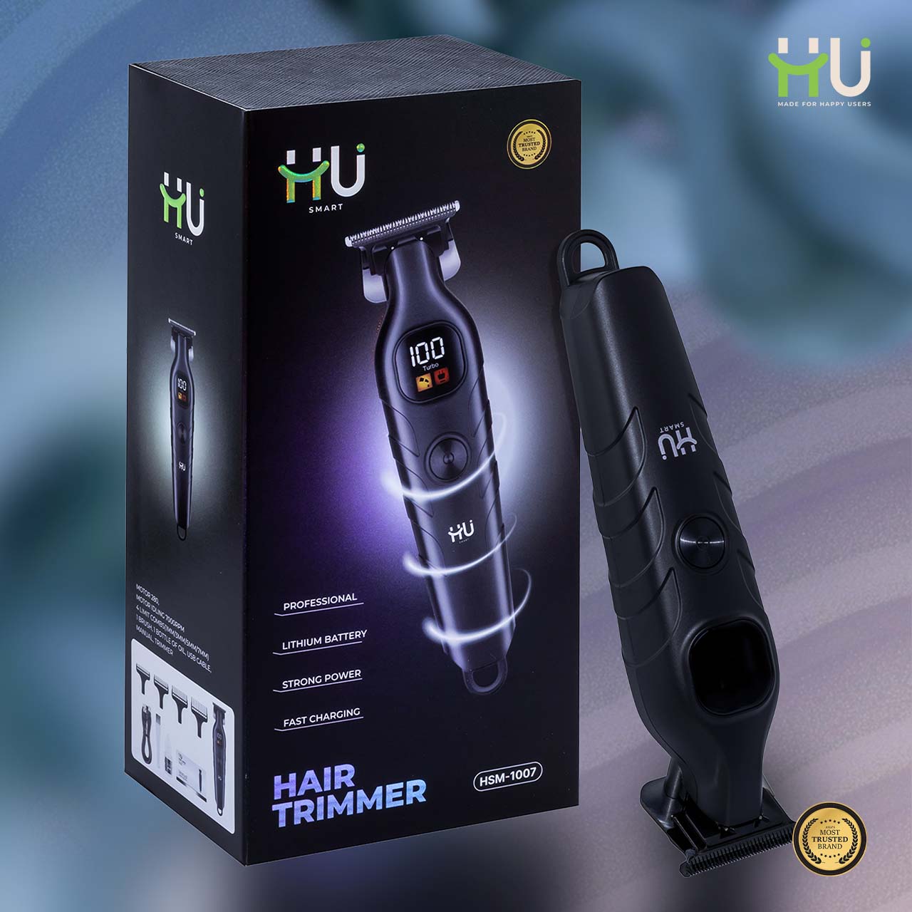 Professional Cordless Hair & Beard Trimmer (1200mAh)