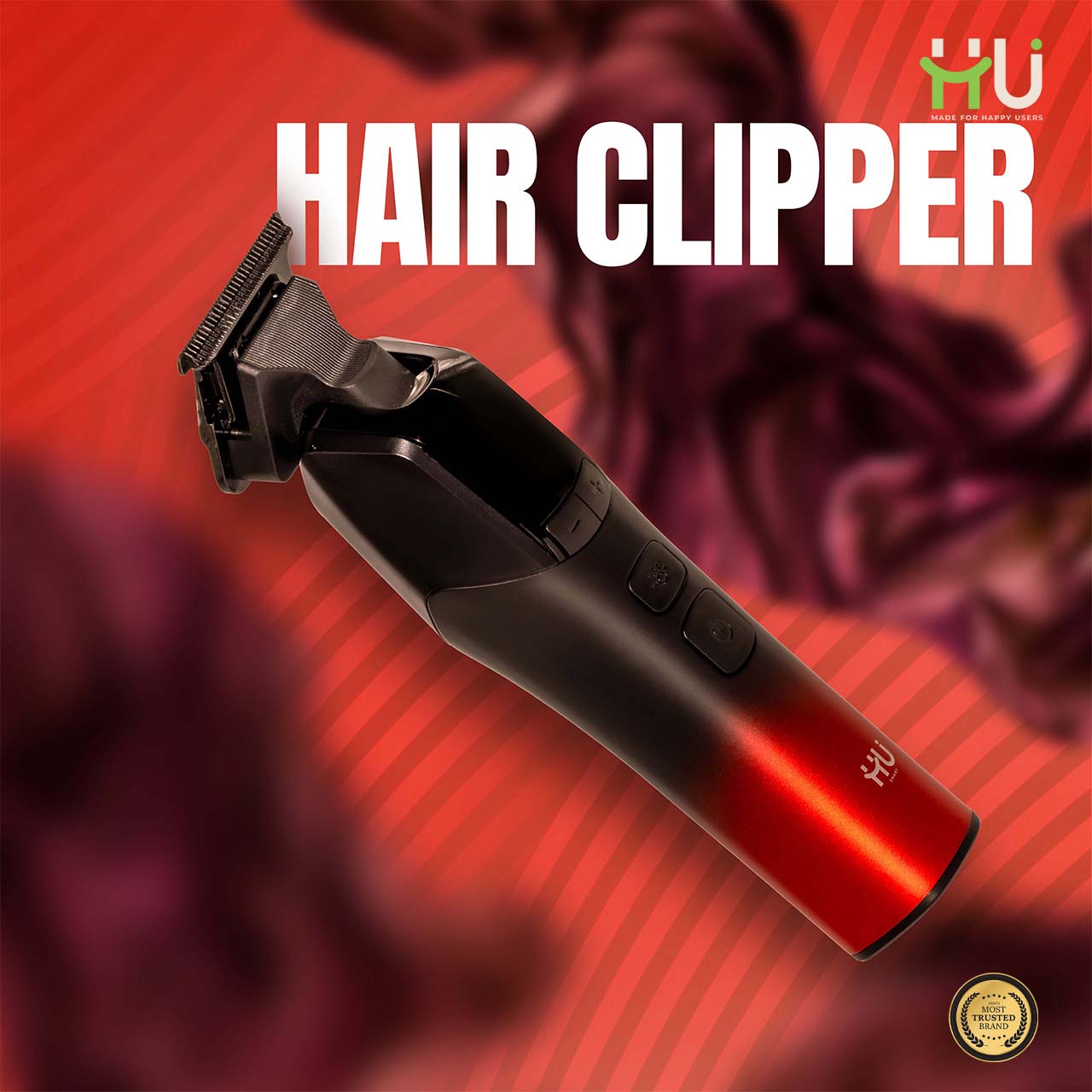 Rechargeable Hair Clipper 2000mAh LED Trimmer