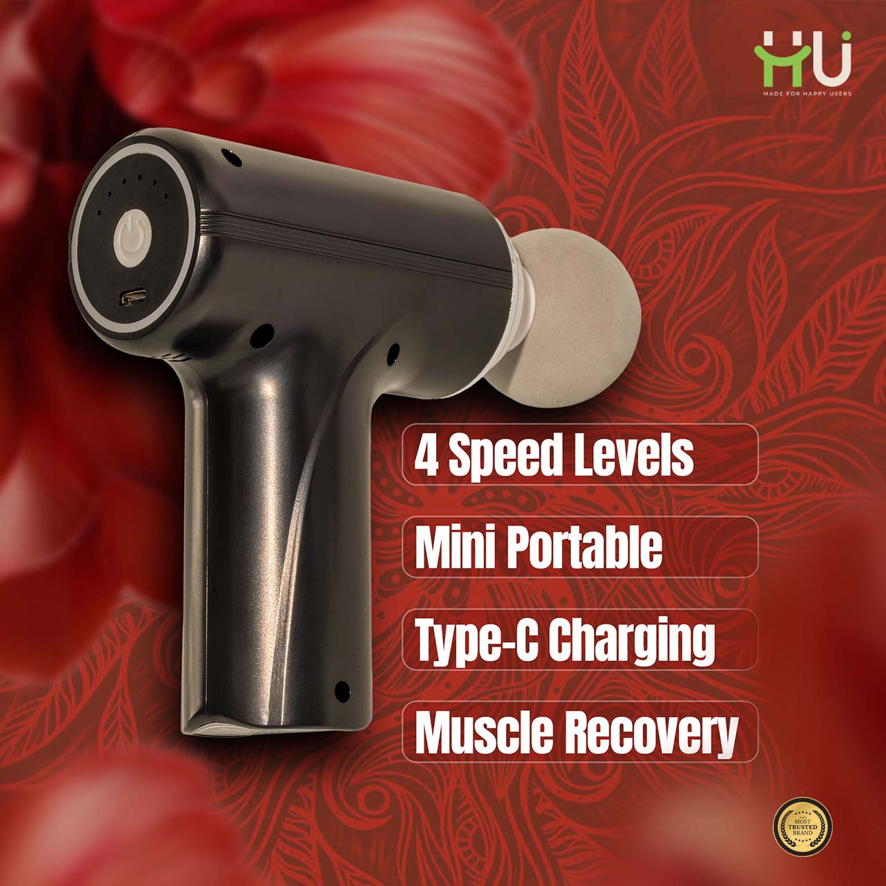 Mini Massage Gun with 4 Speed Levels