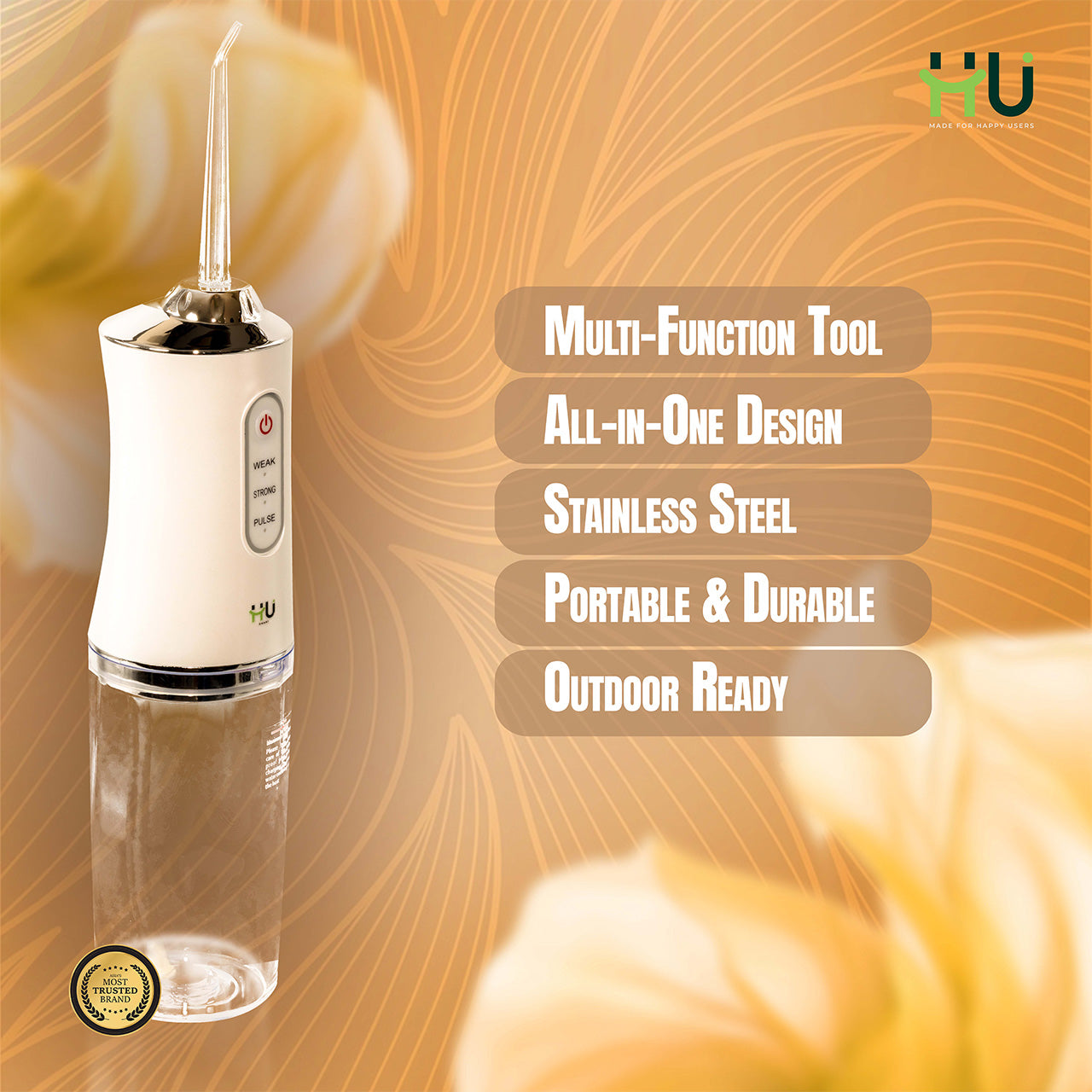 Portable Dental Water Flosser 360° Cleaning Irrigator