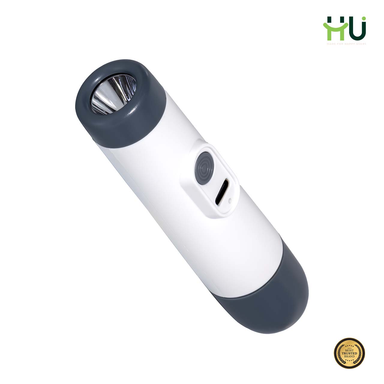 2-in-1 LED Flashlight & Mini Massager (Rechargeable, 6 Modes)